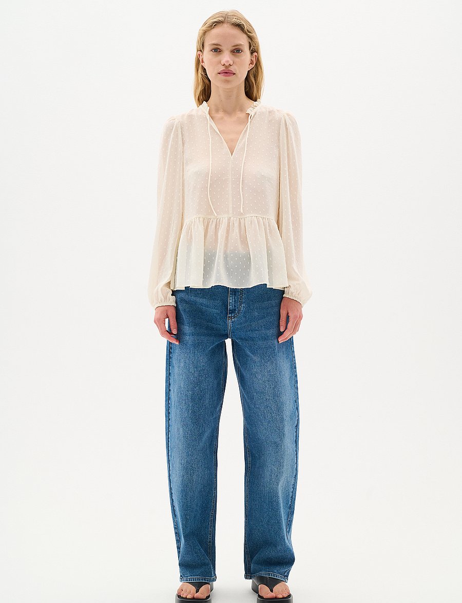 InWear - CibiIW Blouse - langärmelige blusen - vanilla - 3