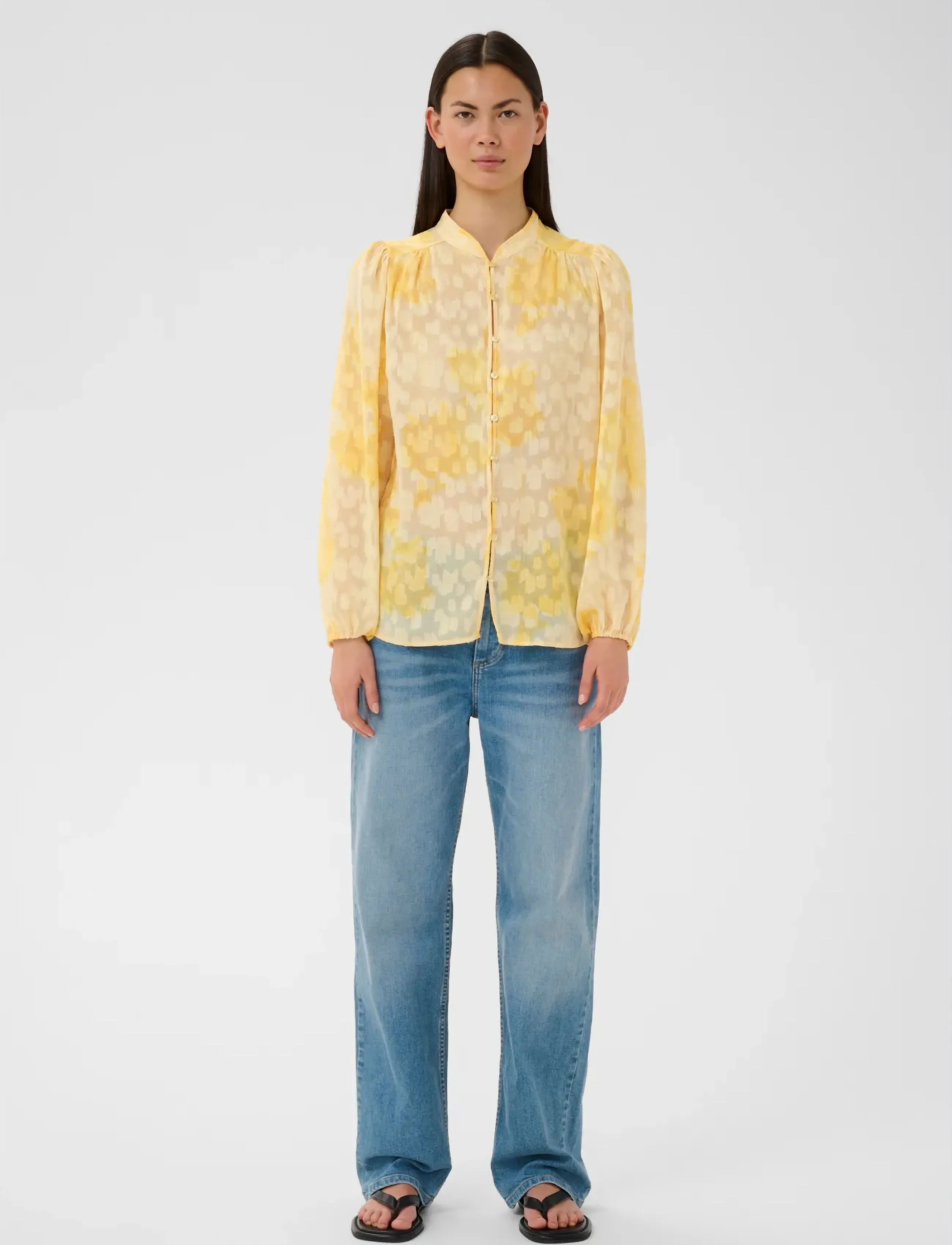 InWear - CielleIW Shirt - pikkade varrukatega pluusid - yellow illuminating floral - 3