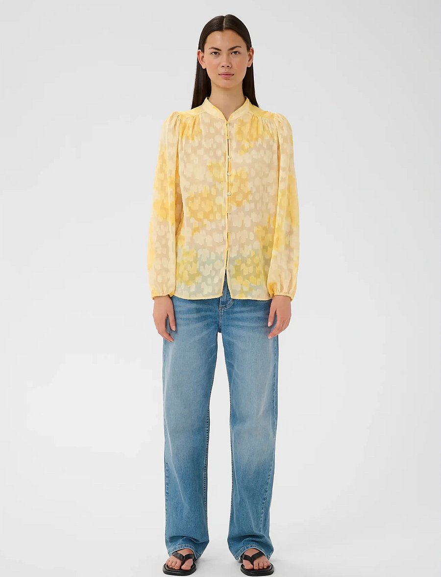 InWear - CielleIW Shirt - langärmelige blusen - yellow illuminating floral - 3