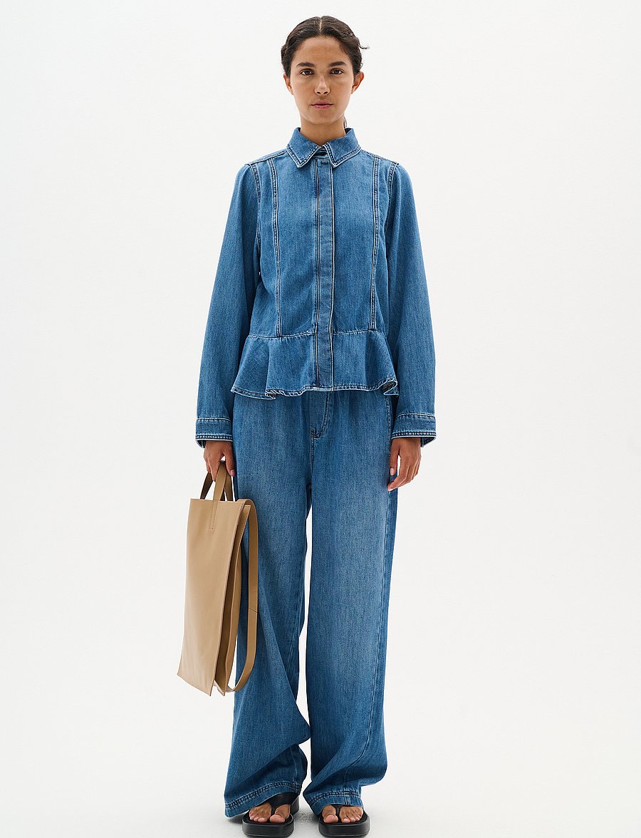 InWear - SophinaIW Pullon Pants - džinsi ar platām starām - washed denim - 3