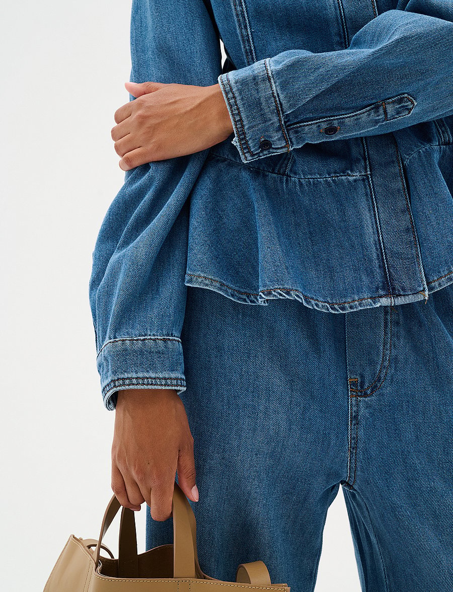 InWear - SophinaIW Pullon Pants - džinsi ar platām starām - washed denim - 5