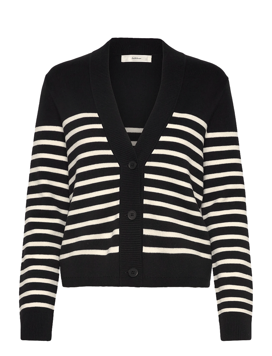 InWear - WallisIW Cardigan - strickjacken - black / white - 0
