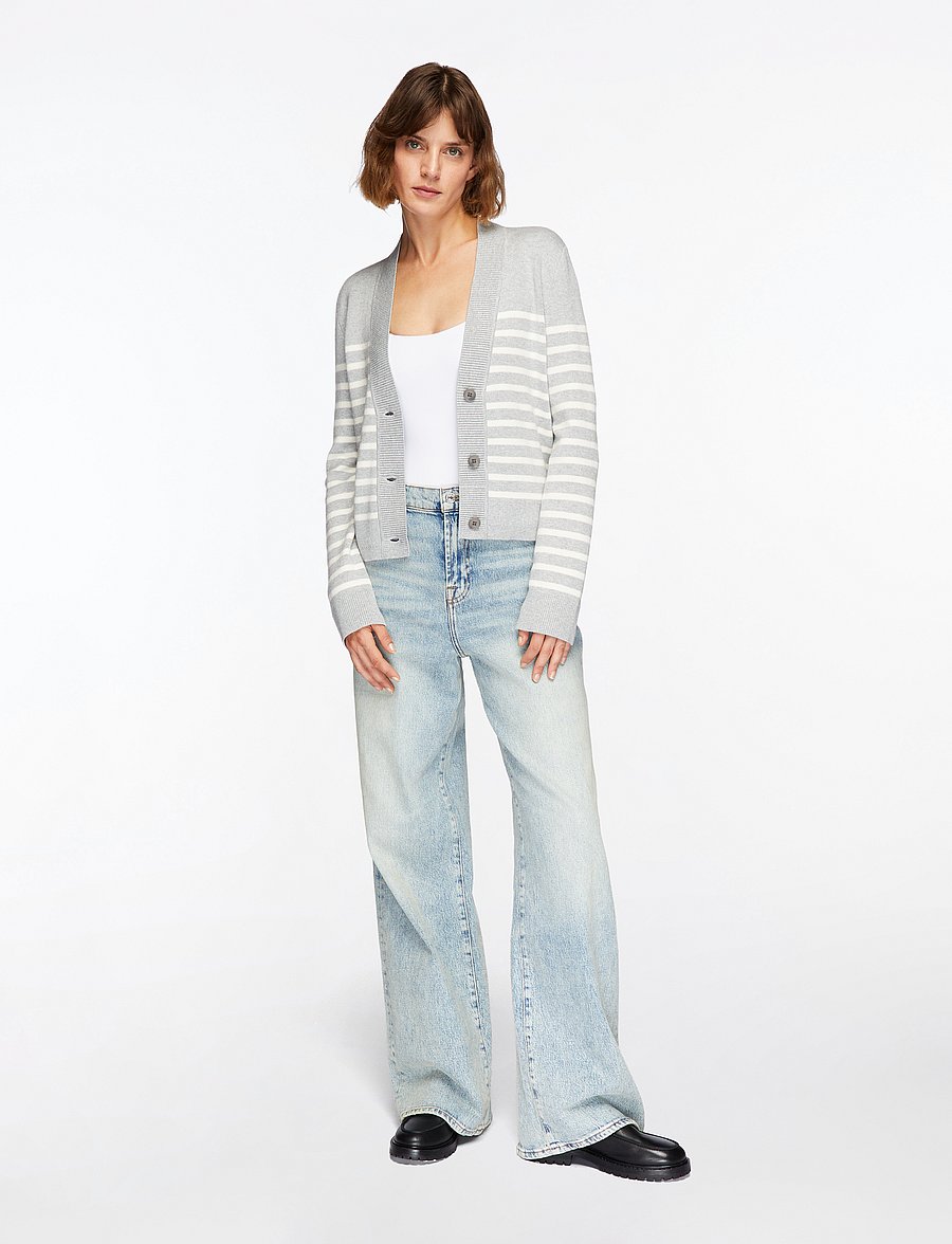 InWear - WallisIW Cardigan - cardigans - granite melange stripe - 2