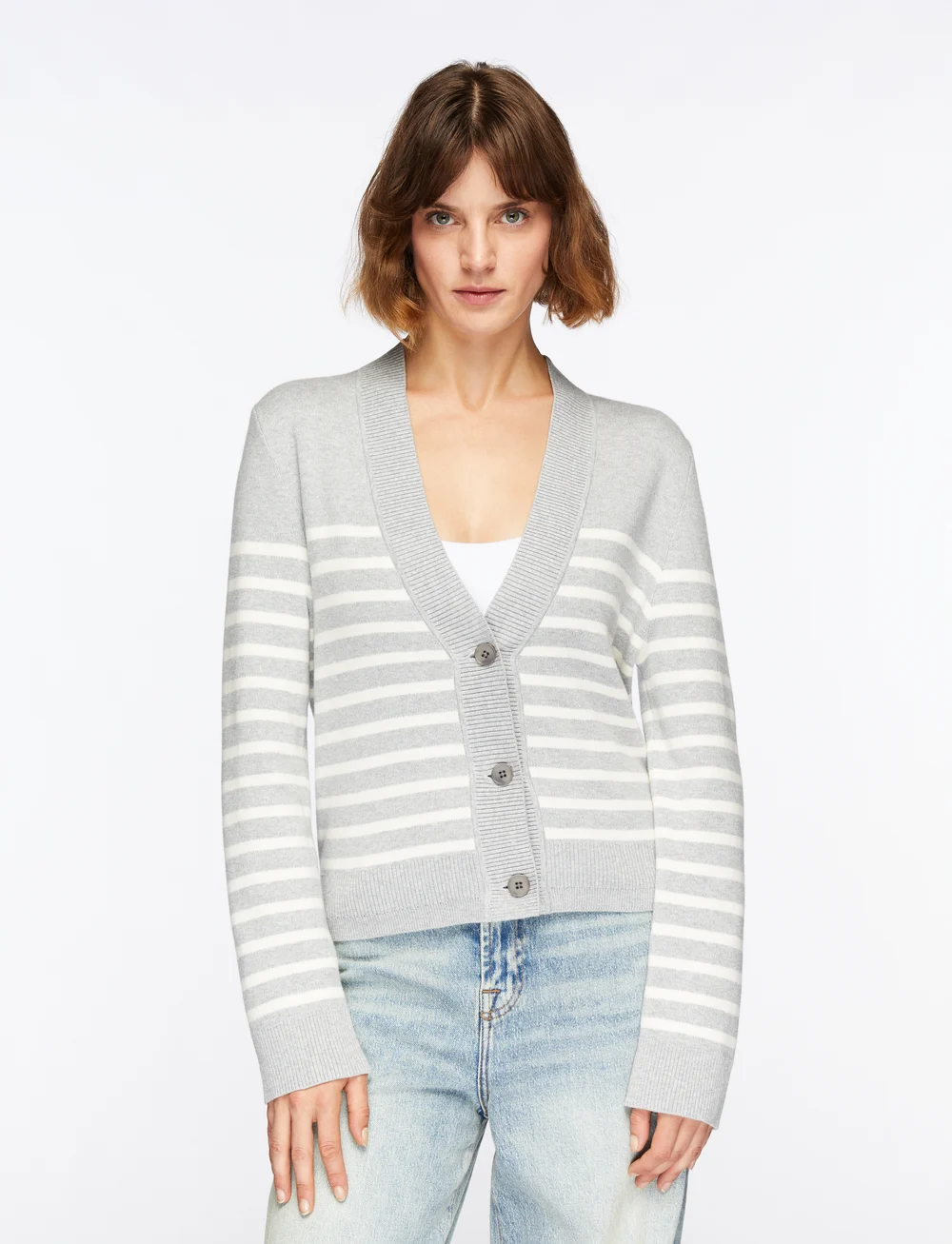 InWear - WallisIW Cardigan - cardigans - granite melange stripe - 0