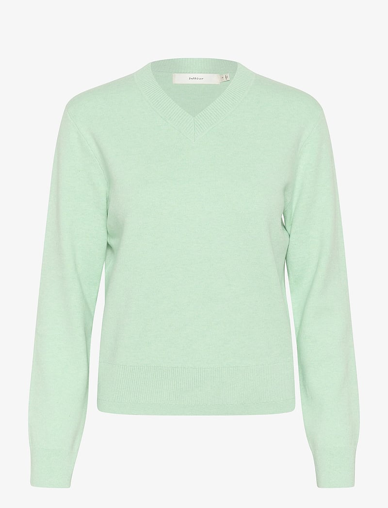 InWear - WallisIW V-neck Pullover - pullover - dusty aqua melange - 1