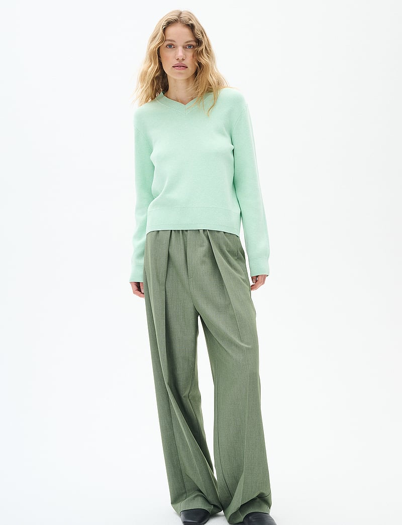 InWear - WallisIW V-neck Pullover - pullover - dusty aqua melange - 3