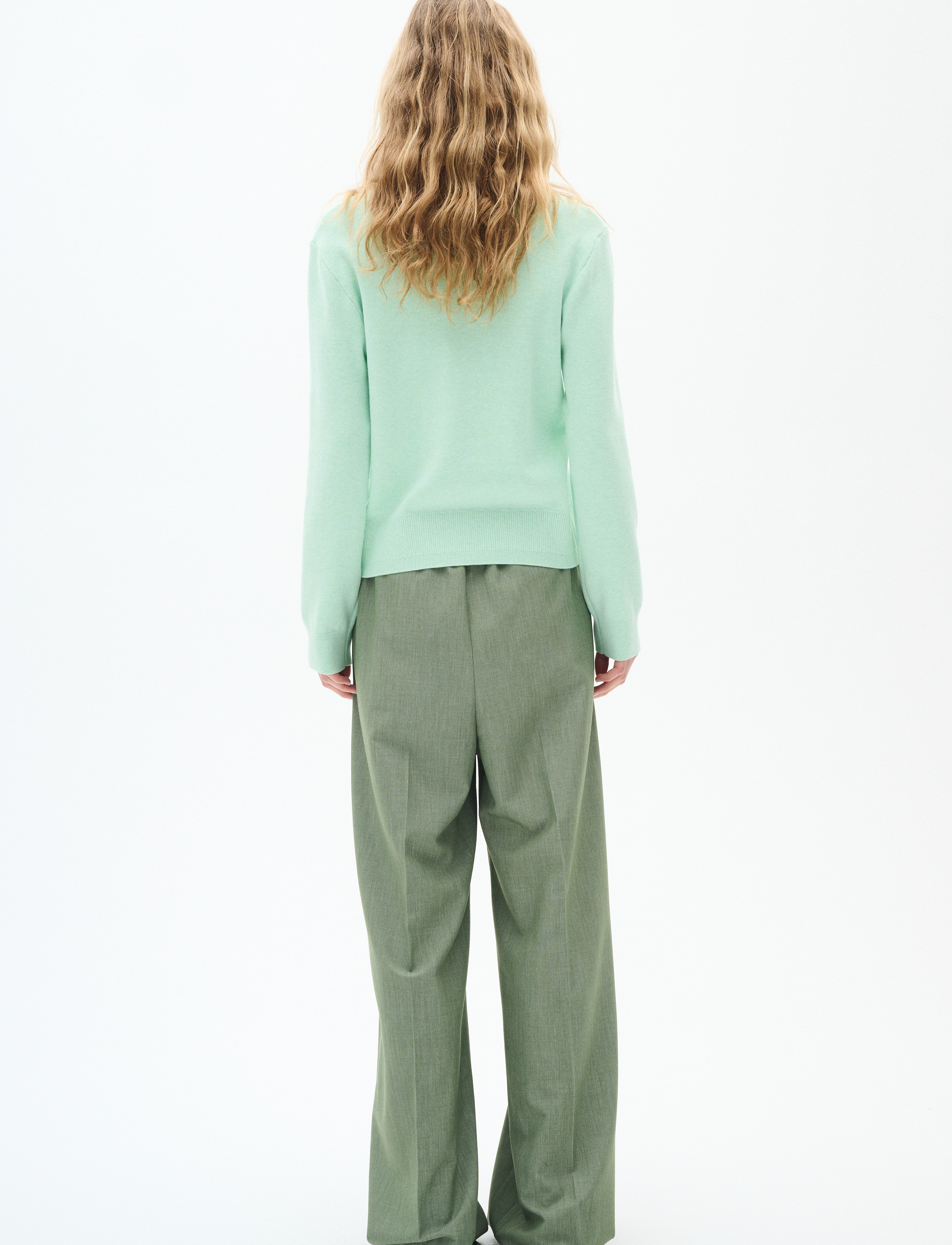 InWear - WallisIW V-neck Pullover - pullover - dusty aqua melange - 4