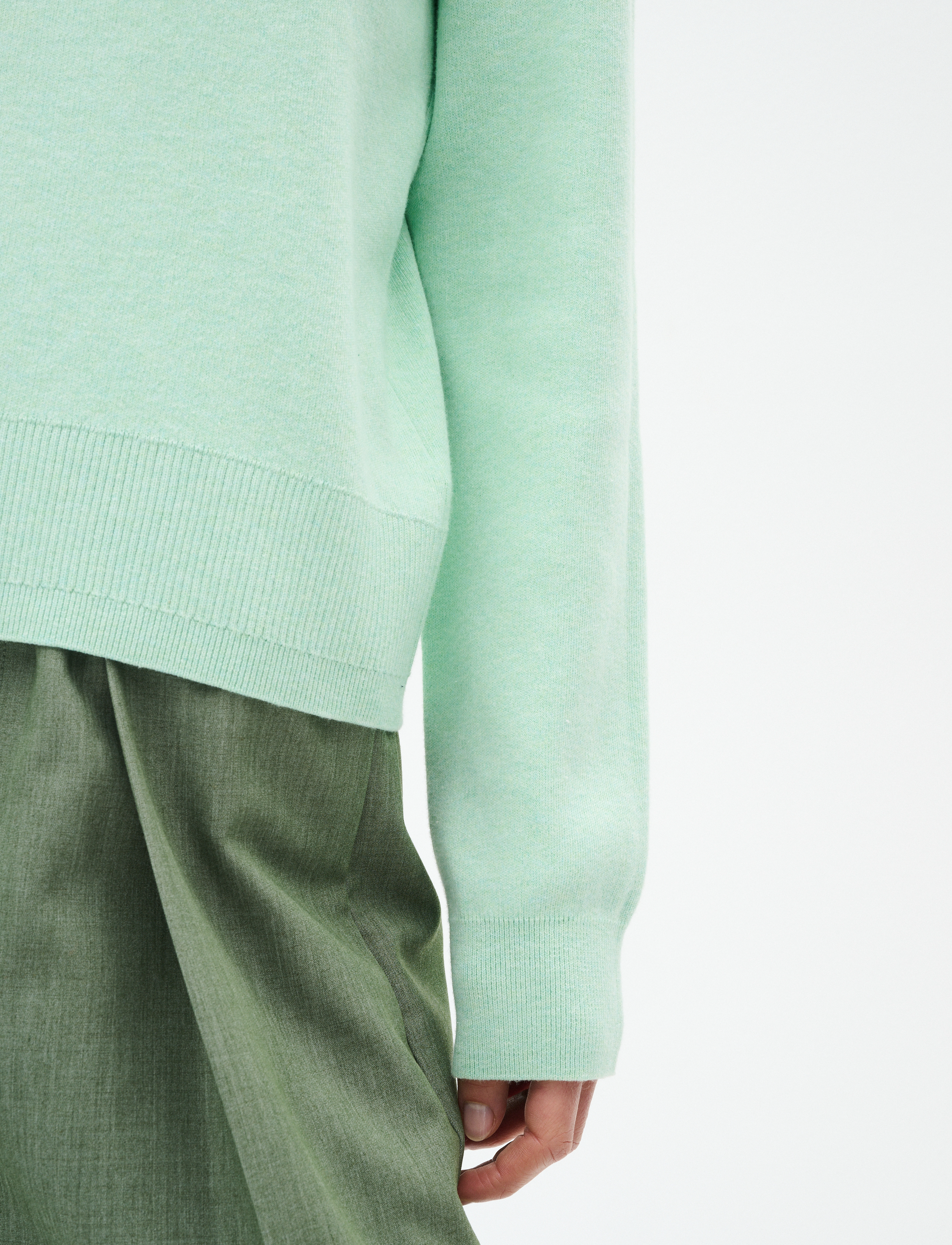 InWear - WallisIW V-neck Pullover - pullover - dusty aqua melange - 5