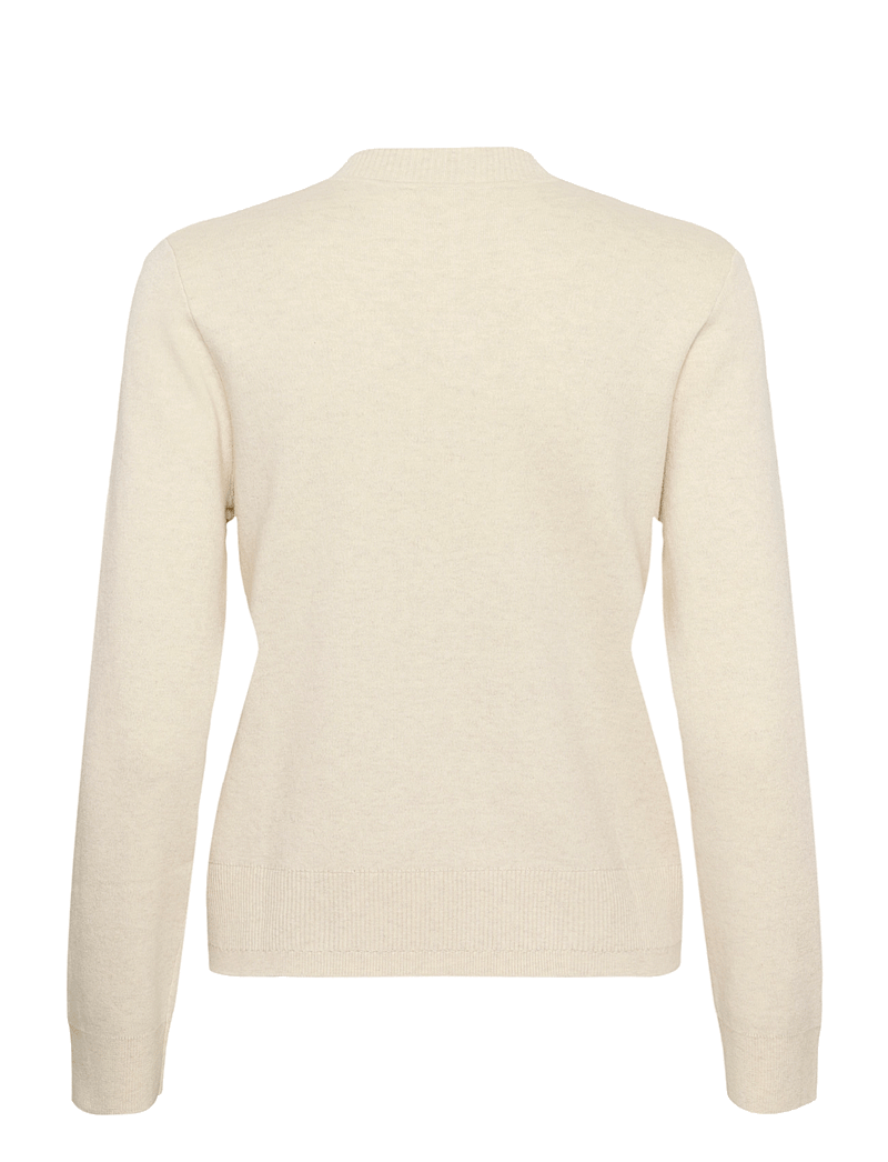 InWear - WallisIW V-neck Pullover - stickade tröjor - whisper white melange - 2