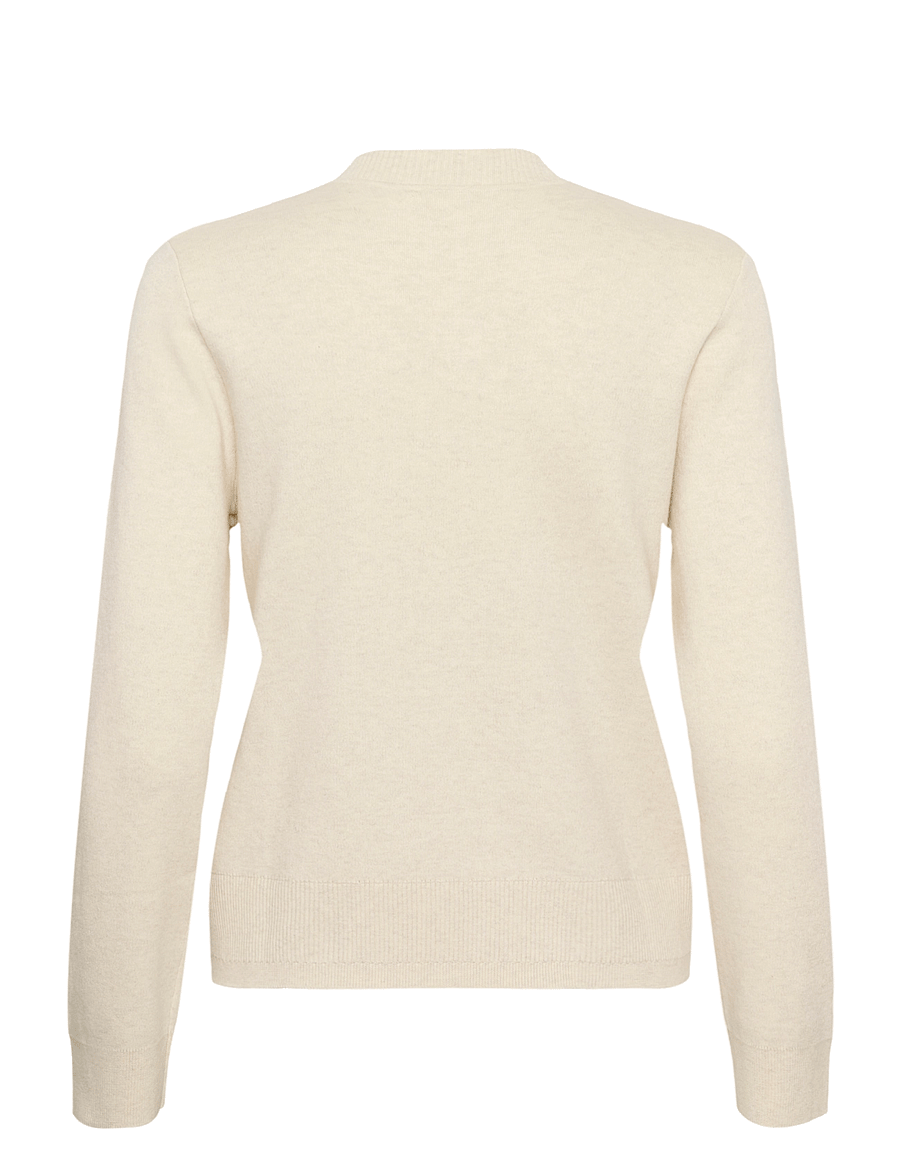 InWear - WallisIW V-neck Pullover - striktrøjer - whisper white melange - 2