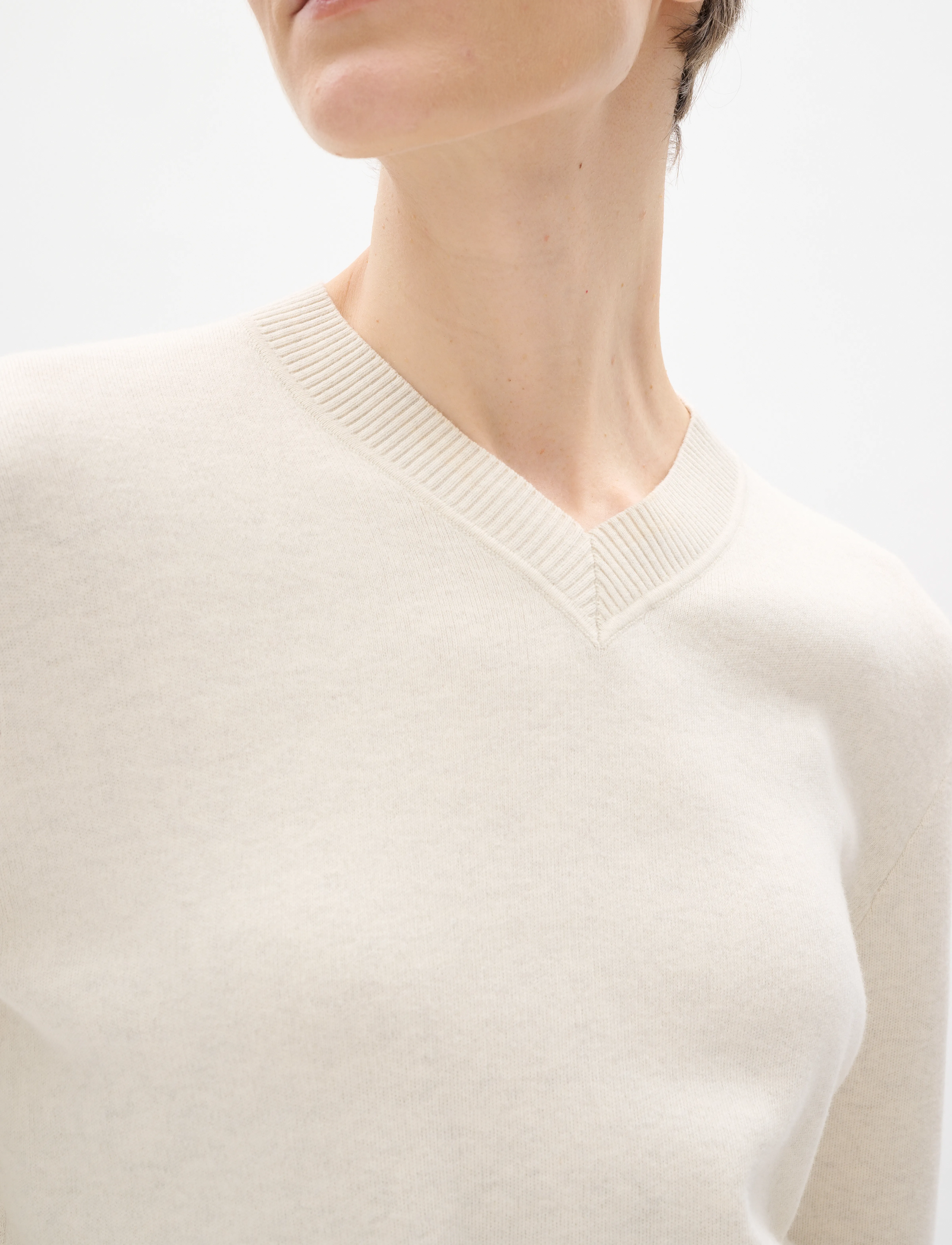 InWear Wallisiw V-Neck Pullover, Kvinder, V-hals Pullover, Cream, Str: XXXL