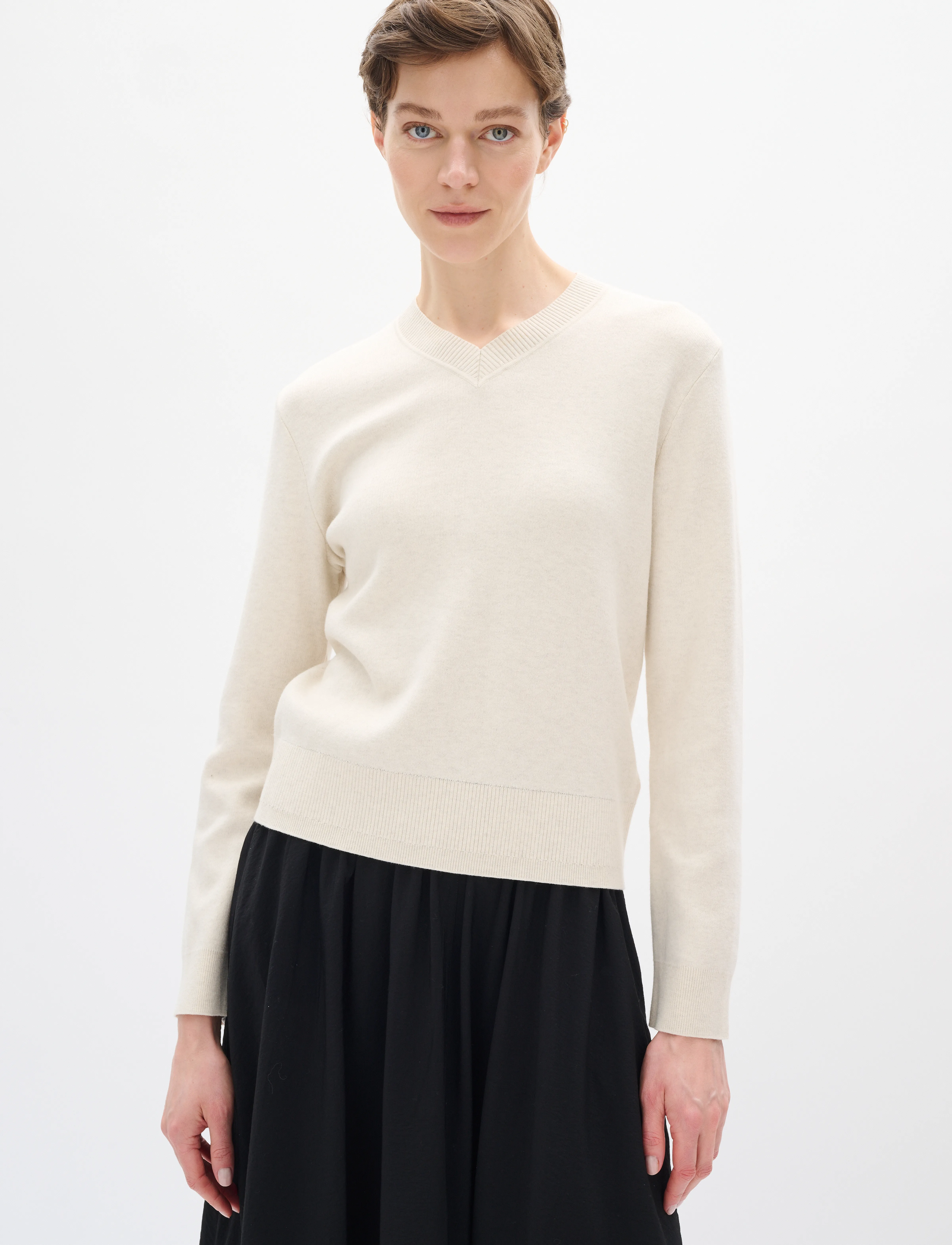 InWear - WallisIW V-neck Pullover - neulepuserot - whisper white melange - 5