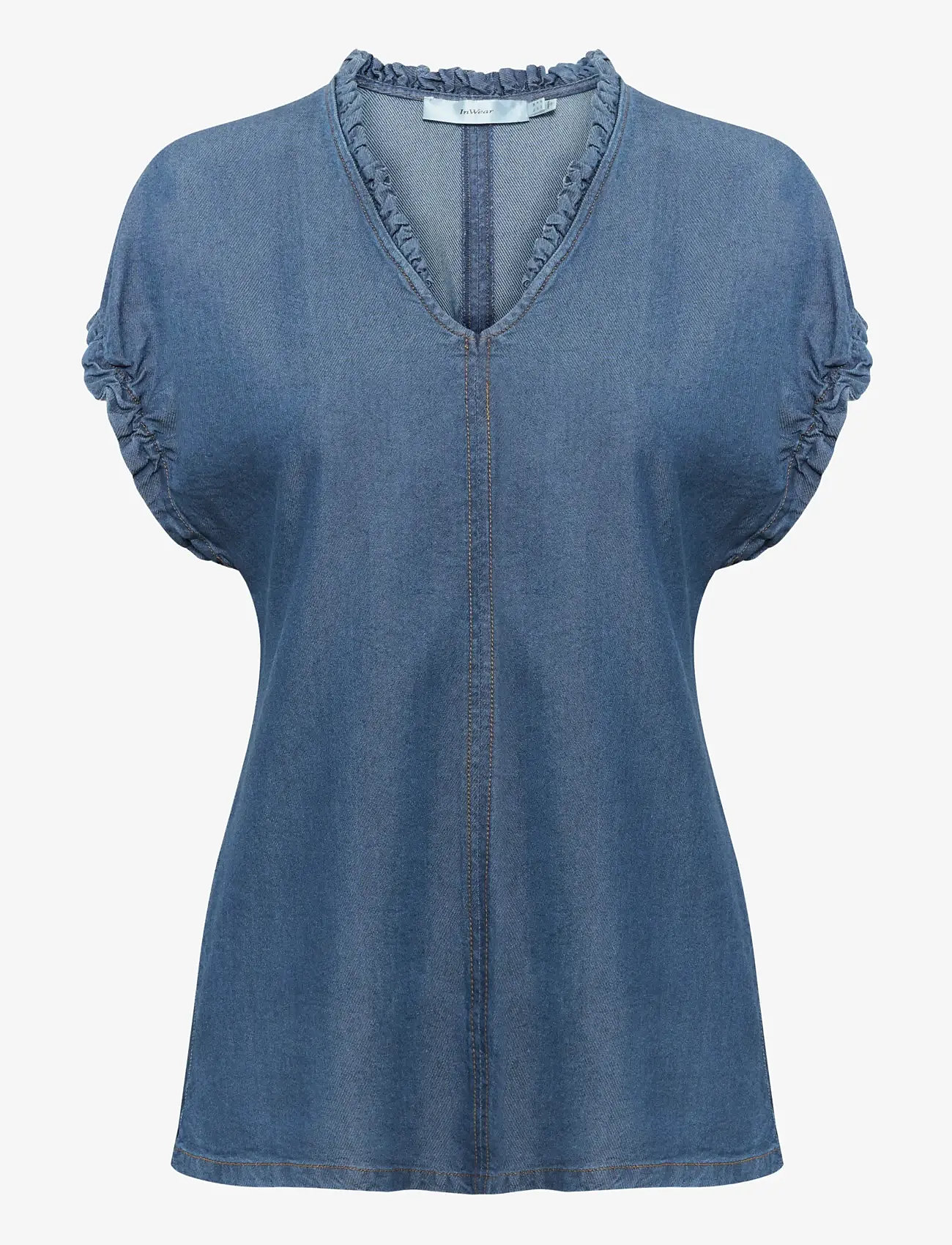 InWear - RachelIW Top - kortärmade blusar - medium blue - 1