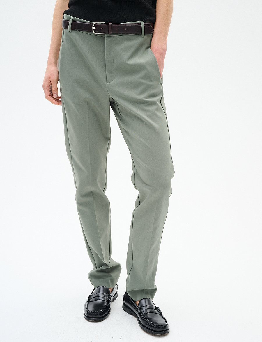 InWear - ZellaIW Flat Long Beltloops - habitbukser - agave green - 0