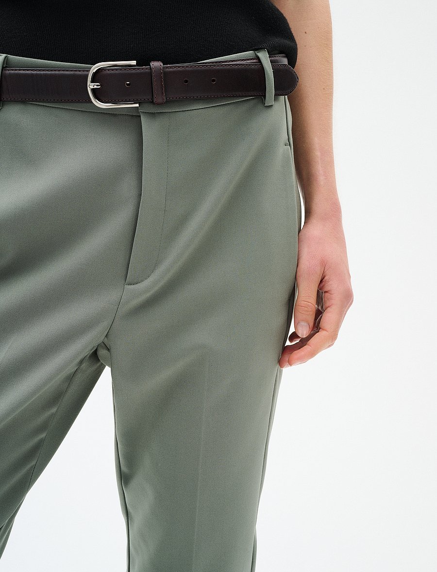 InWear - ZellaIW Flat Long Beltloops - habitbukser - agave green - 5