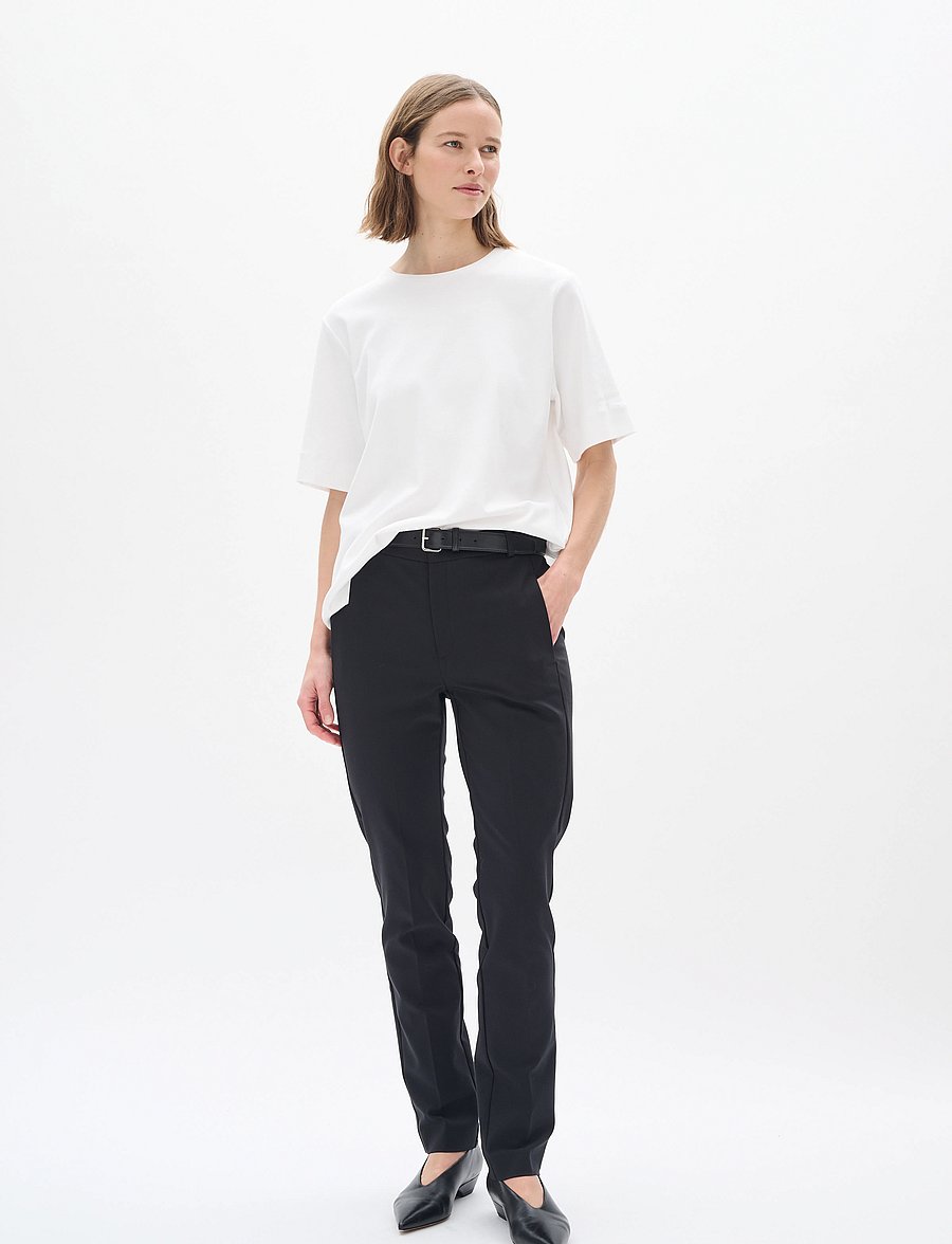 InWear - ZellaIW Flat Long Beltloops - pidulikud püksid - black - 4