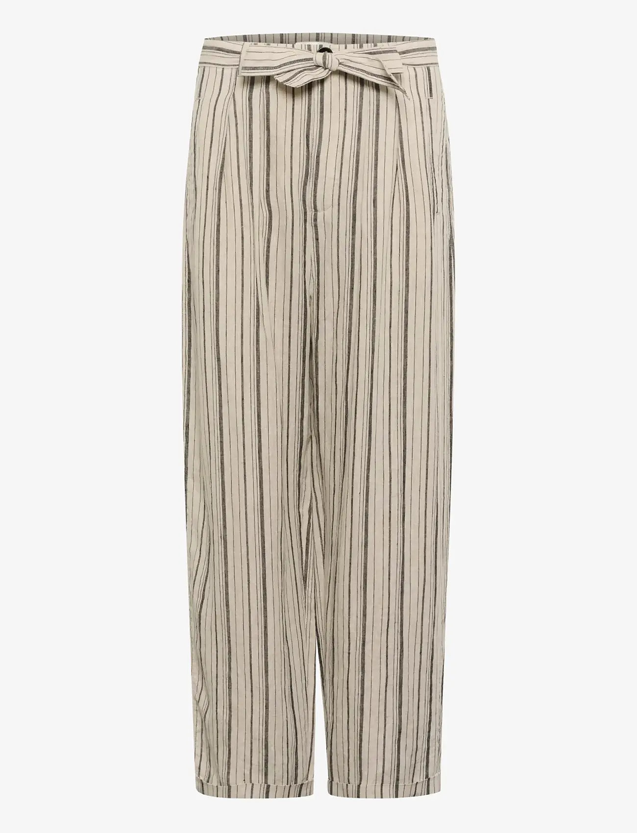 InWear - RigittaIW Pants - linnebyxor - black stripe - 1