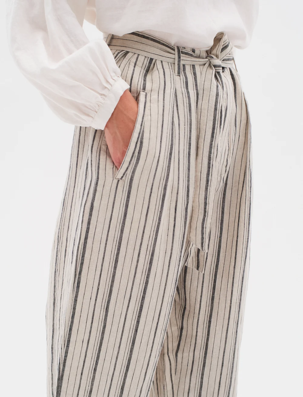 InWear - RigittaIW Pants - linnebyxor - black stripe - 5