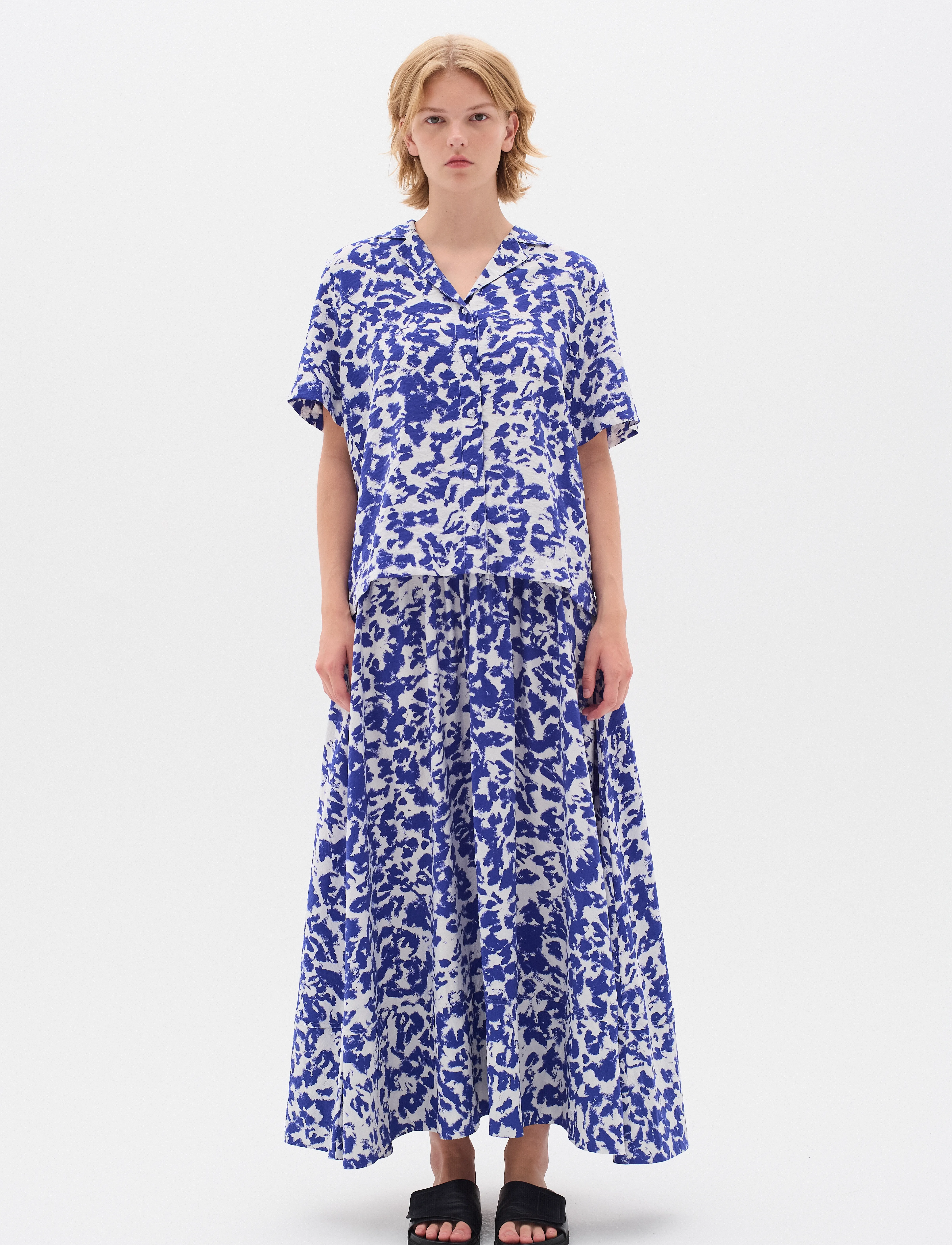 InWear - FayeIW Shirt - kortærmede skjorter - artistic shadow blue - 3