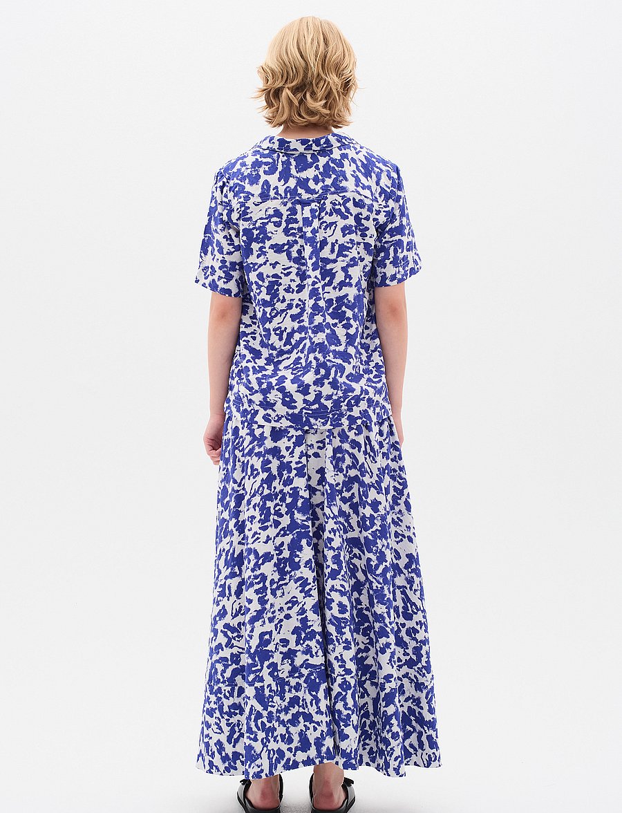 InWear - FayeIW Shirt - kortærmede skjorter - artistic shadow blue - 4
