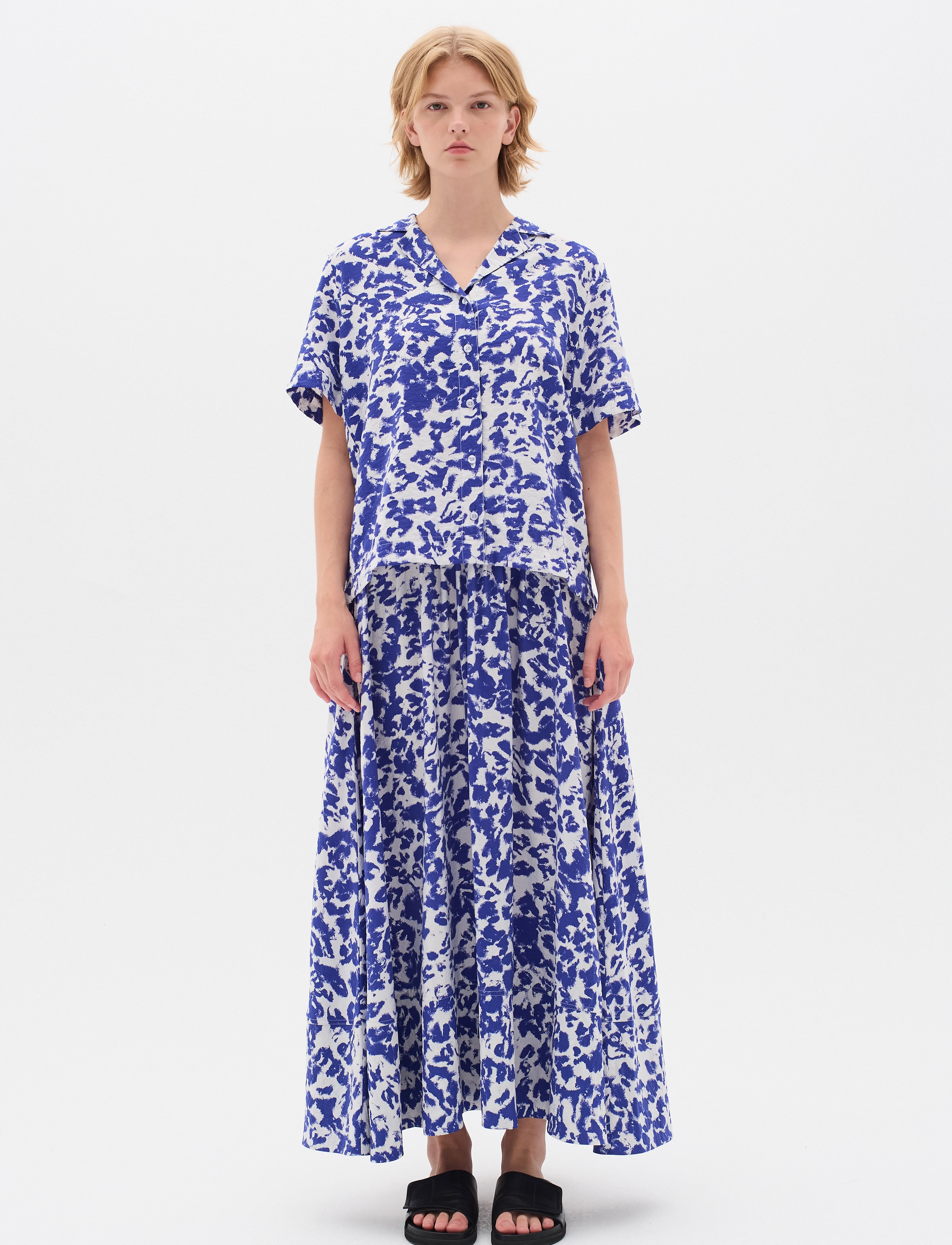 InWear - FayeIW Skirt - jupes longues - artistic shadow blue - 3