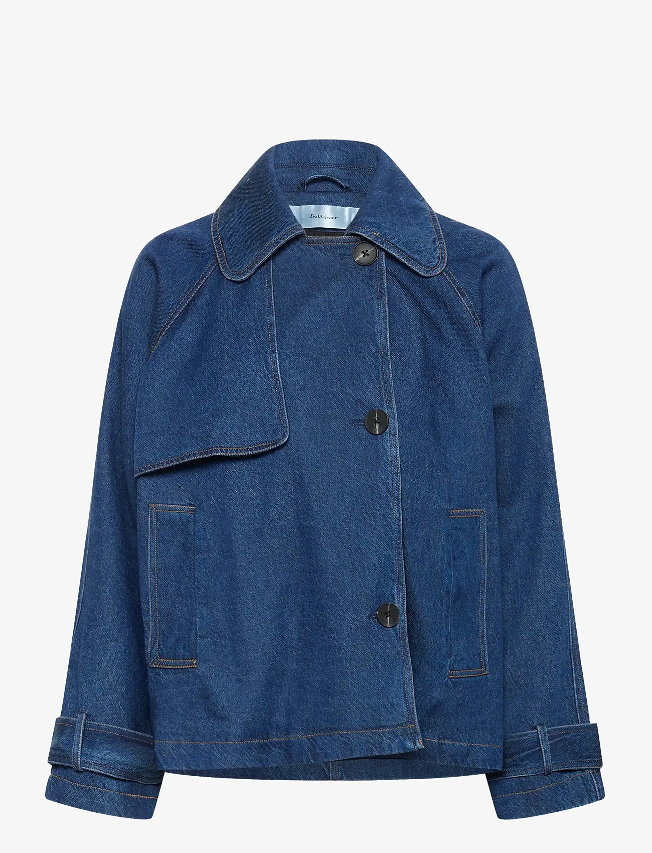 InWear - MABLEIW MINONA SHORT COAT - denimjakker - dark blue denim - 1