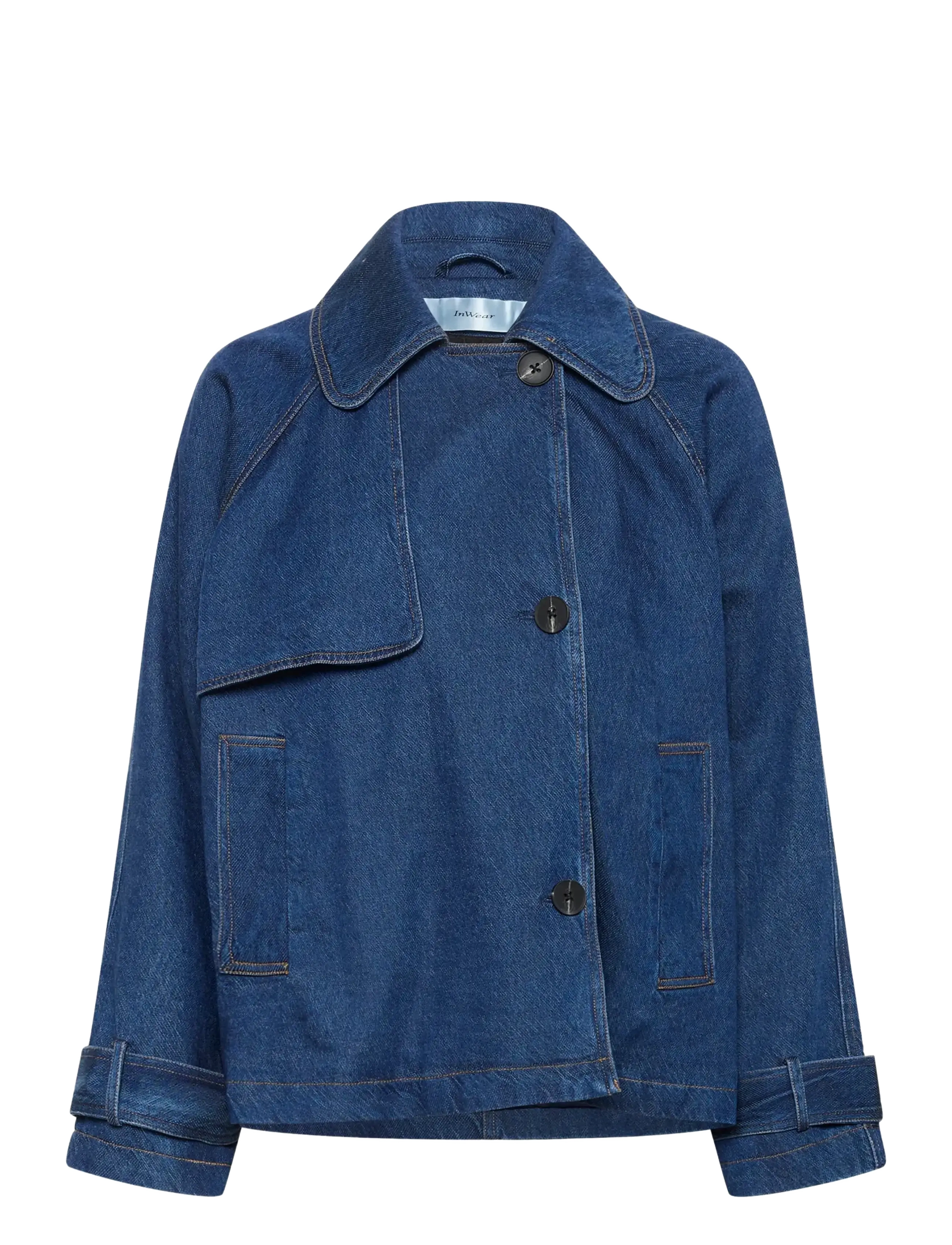 MABLEIW MINONA SHORT COAT - DARK BLUE DENIM