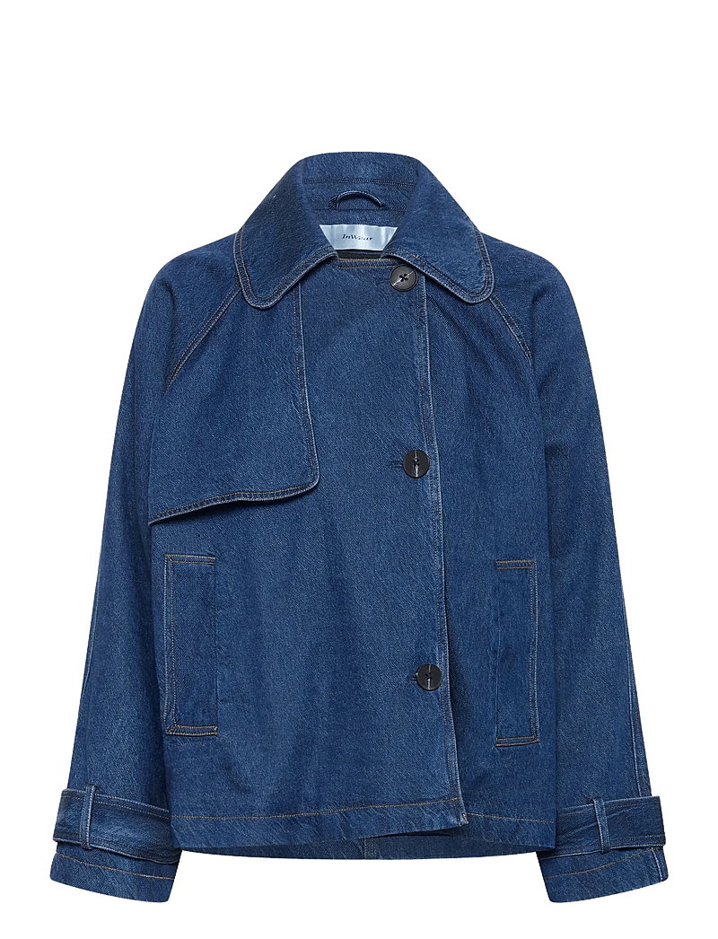 InWear - MABLEIW MINONA SHORT COAT - jeansjacken - dark blue denim - 1
