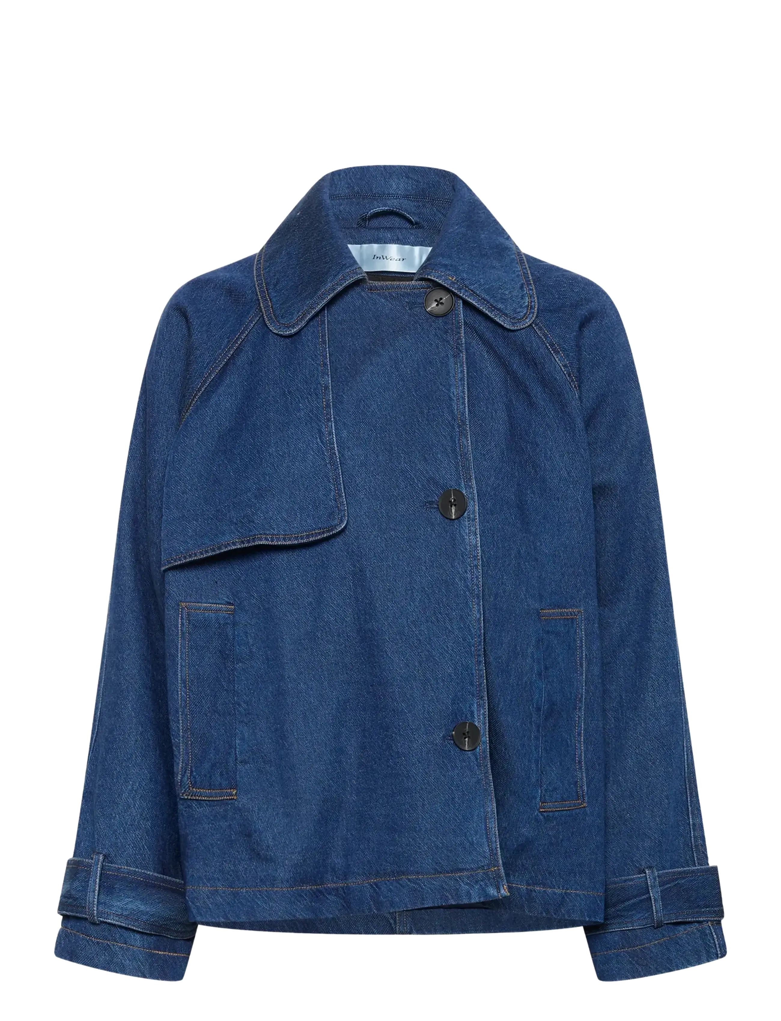 InWear MABLEIW MINONA SHORT COAT - Jakid ja mantlid - DARK BLUE DENIM / blue