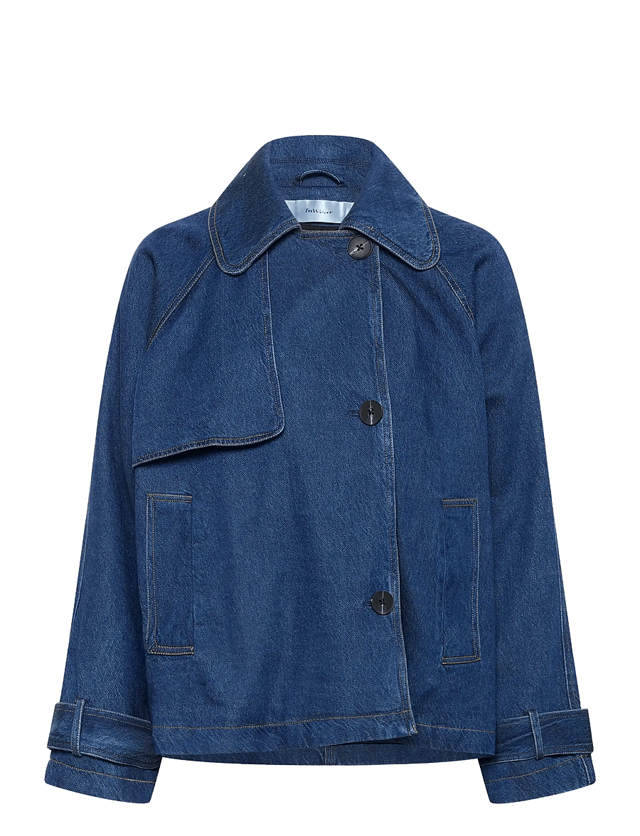 InWear - MABLEIW MINONA SHORT COAT - vestes de printemps - dark blue denim - 1