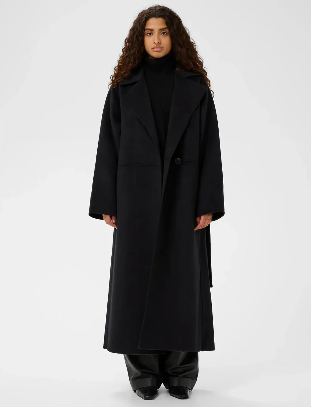 InWear - YillaIW Long Coat - wollmäntel - black - 3