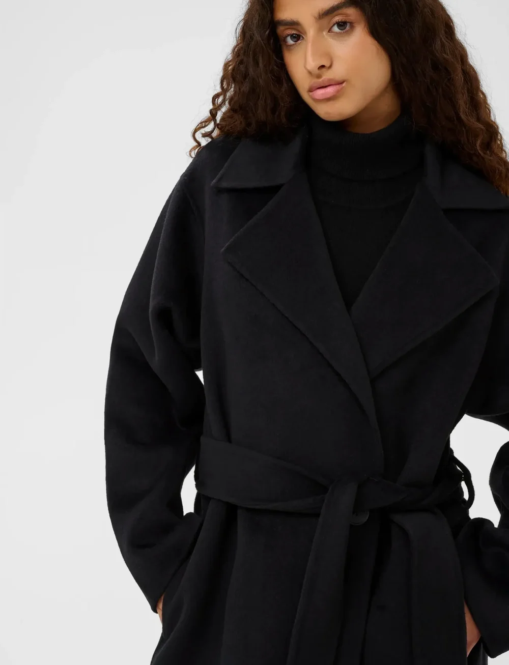 InWear - YillaIW Long Coat - wollmäntel - black - 5