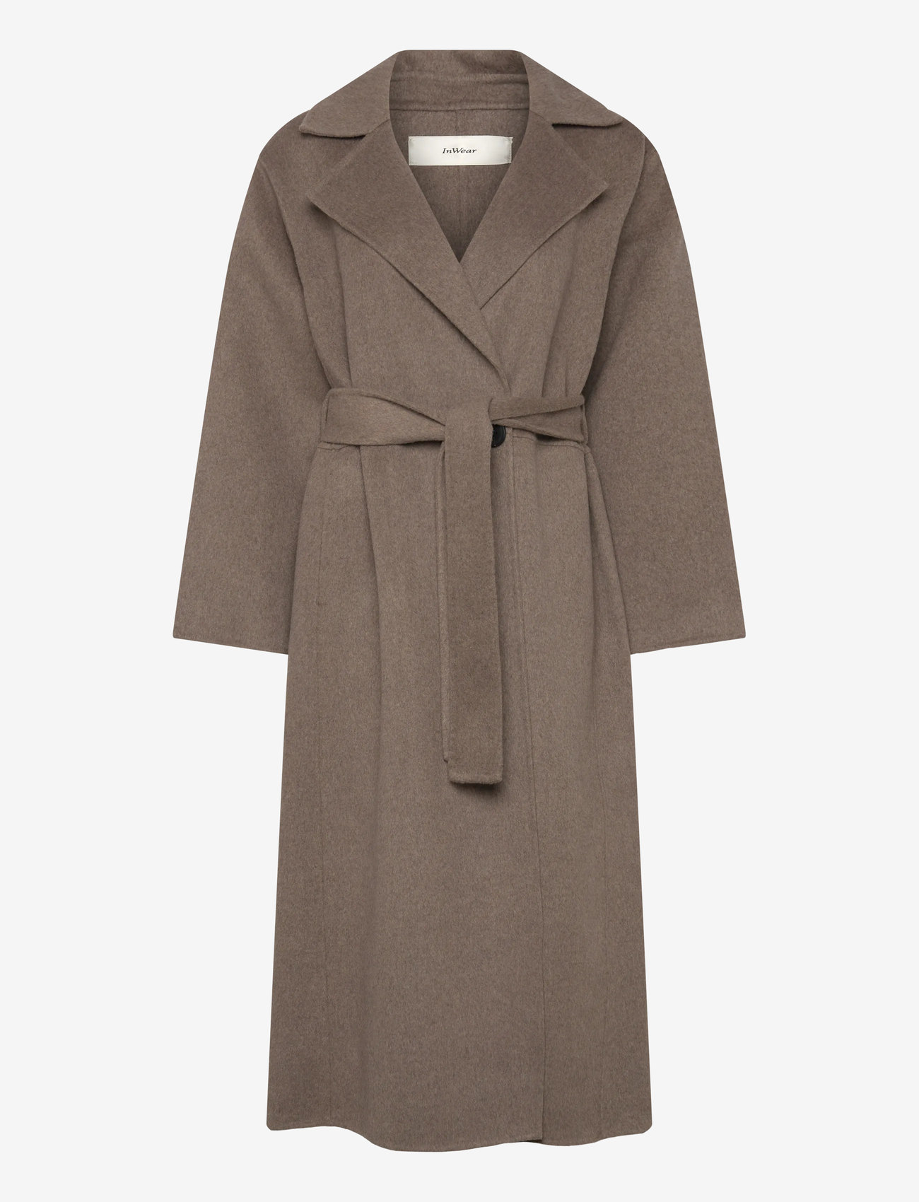 InWear - YillaIW Long Coat - wollmäntel - sandy grey melange - 1