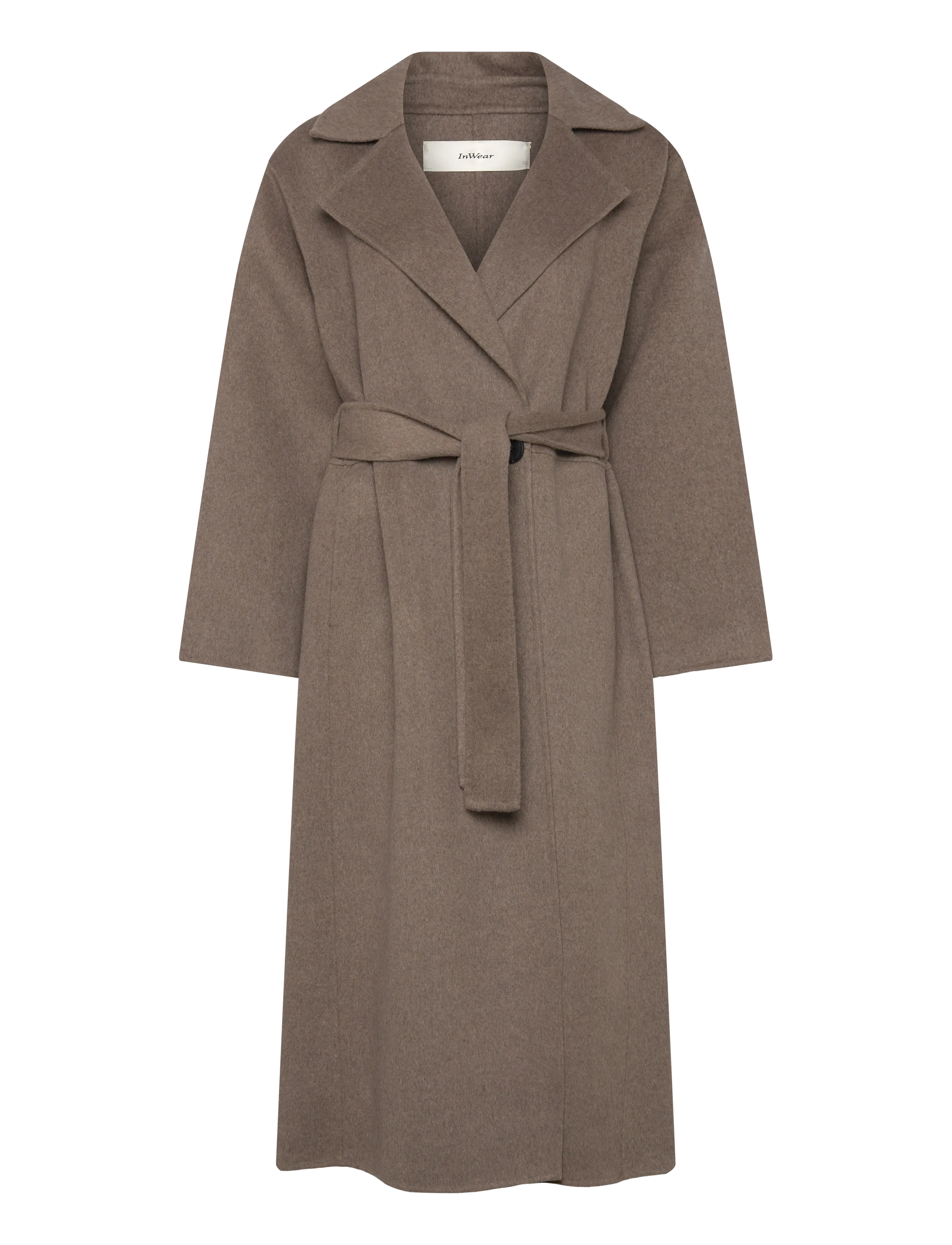 InWear YillaIW Long Coat - Kleidung - SANDY GREY MELANGE / brown
