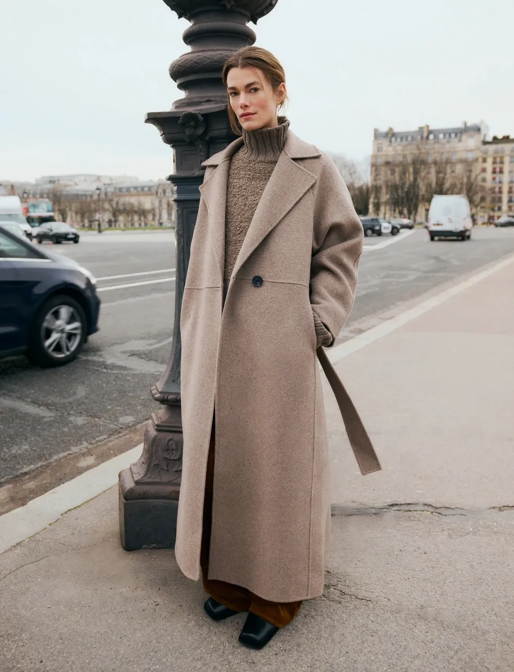 InWear - YillaIW Long Coat - ullkappor - sandy grey melange - 0