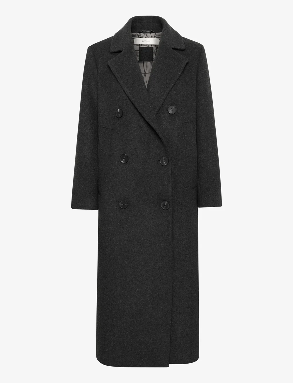 InWear - YunahIW Long Coat - ullkappor - dark grey melange - 1