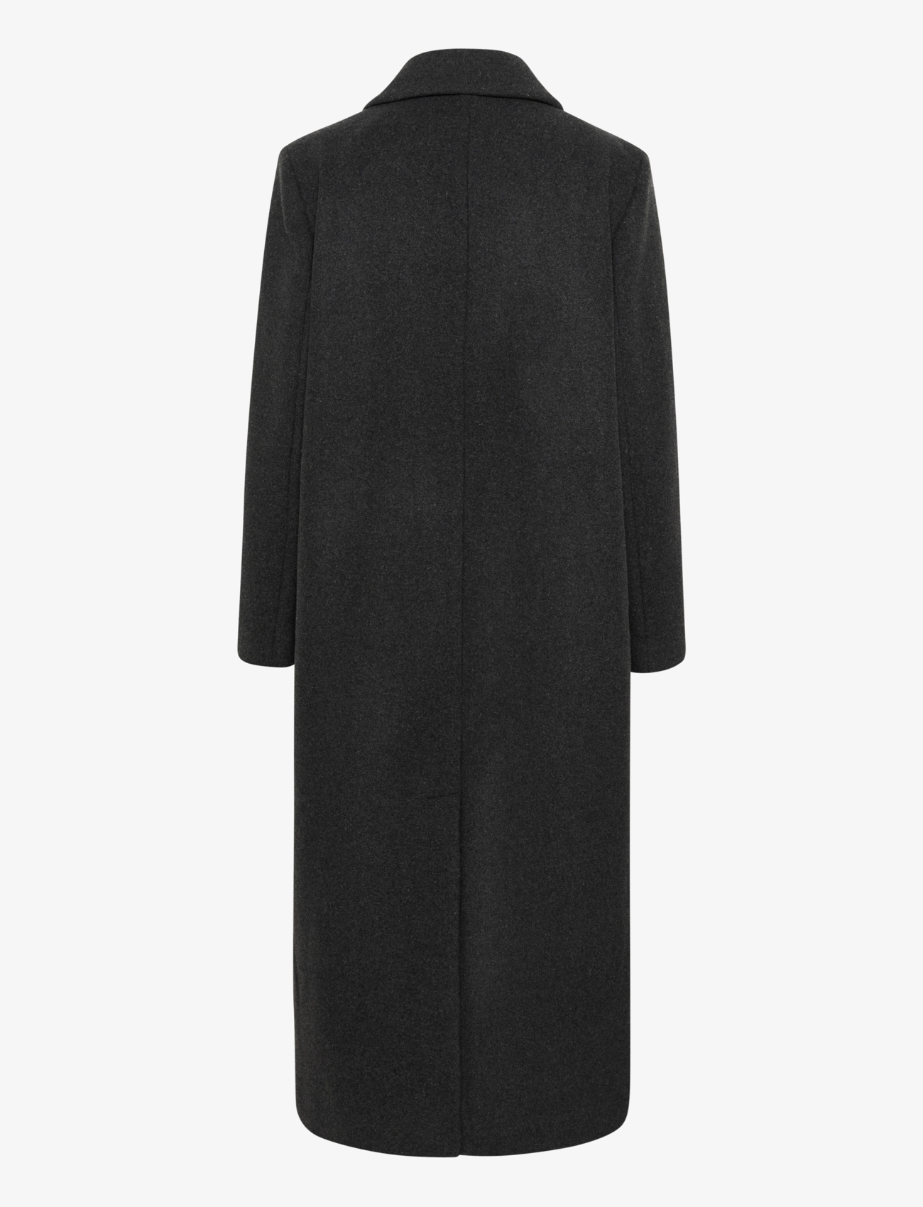InWear - YunahIW Long Coat - winter jackets - dark grey melange - 2
