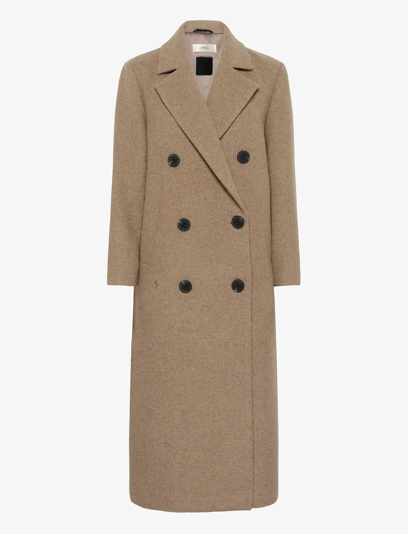InWear - YunahIW Long Coat - vinterjackor - sandy grey melange - 1