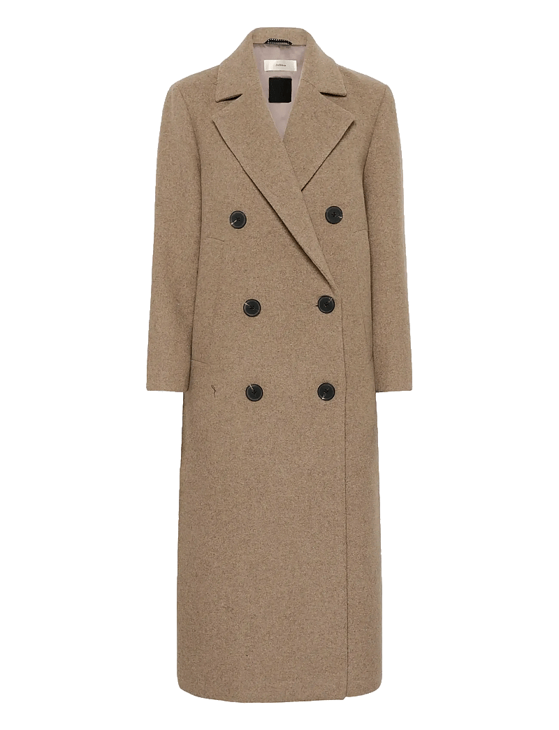 InWear - YunahIW Long Coat - vinterjackor - sandy grey melange - 1