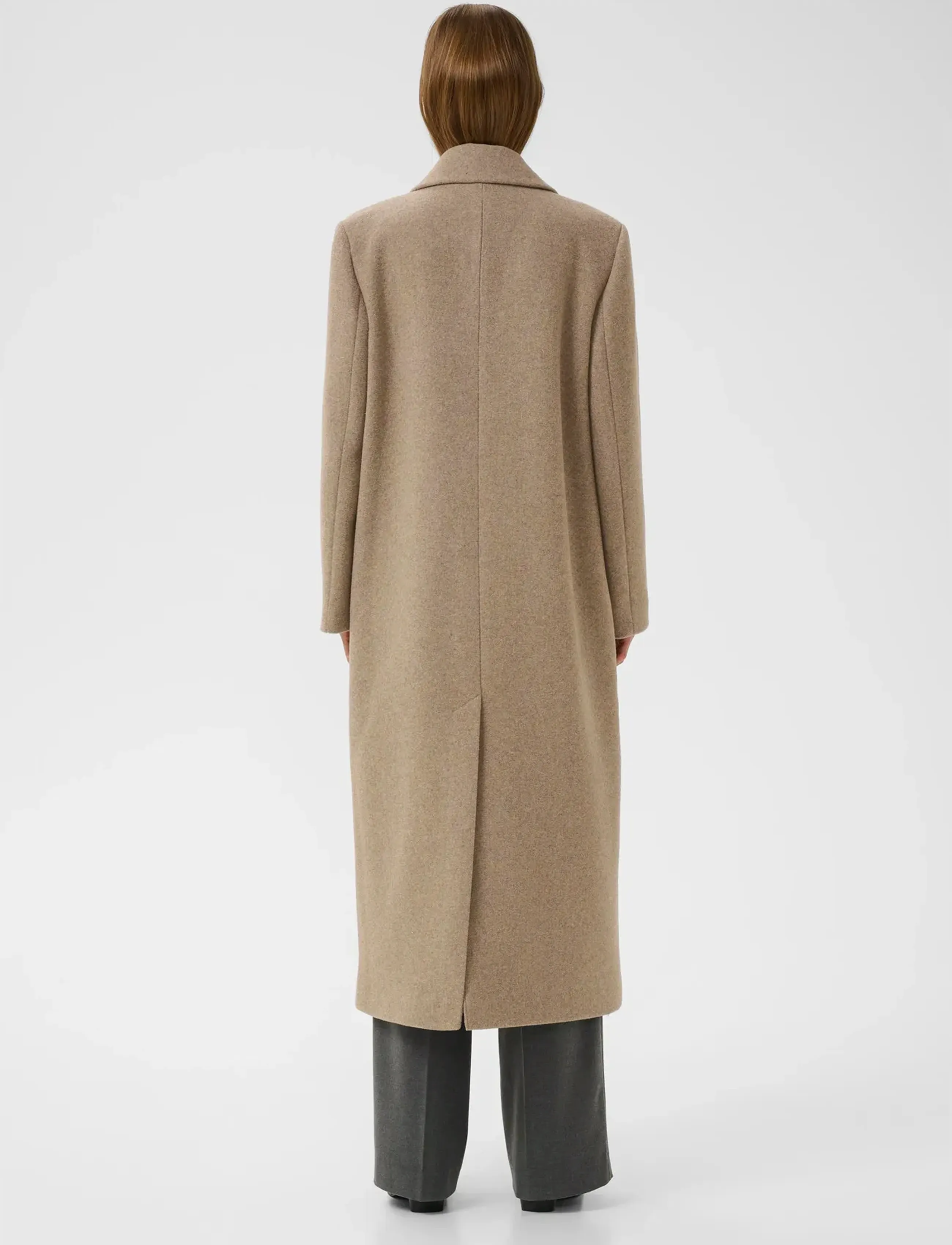 InWear - YunahIW Long Coat - winter jackets - sandy grey melange - 4