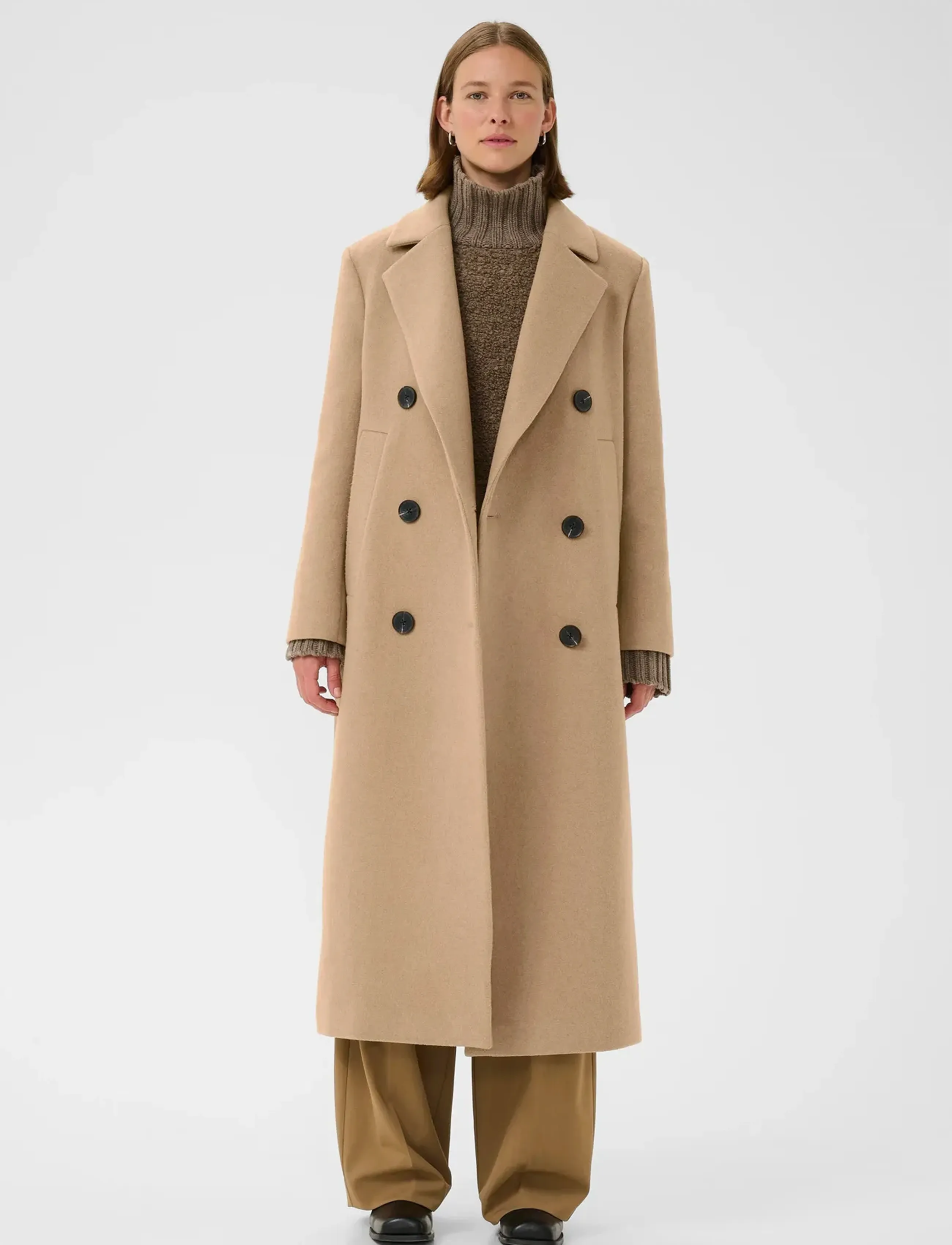 InWear - YunahIW Long Coat - winter jackets - tobacco brown - 3