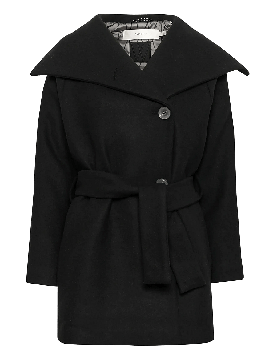 InWear - YunahIW Collar Coat - talvejoped - black - 1