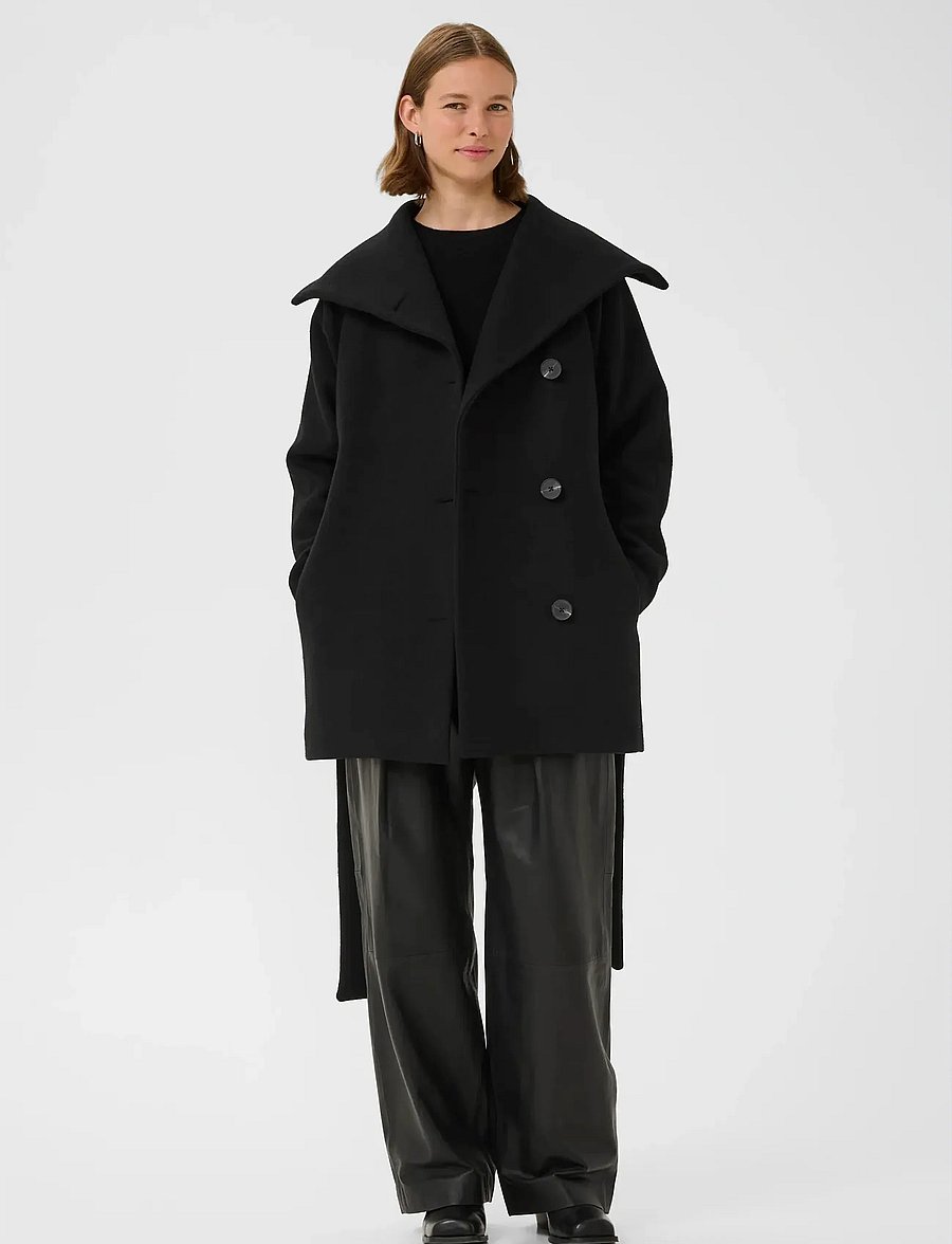 InWear - YunahIW Collar Coat - talvejoped - black - 3