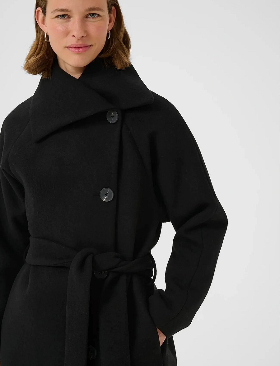 InWear - YunahIW Collar Coat - talvejoped - black - 5