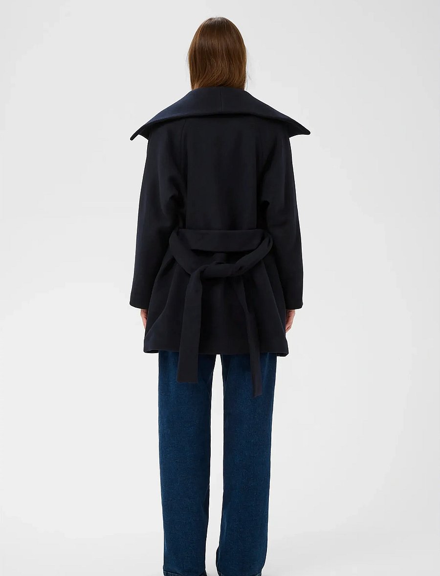 InWear - YunahIW Collar Coat - vinterjakker - marine blue - 4