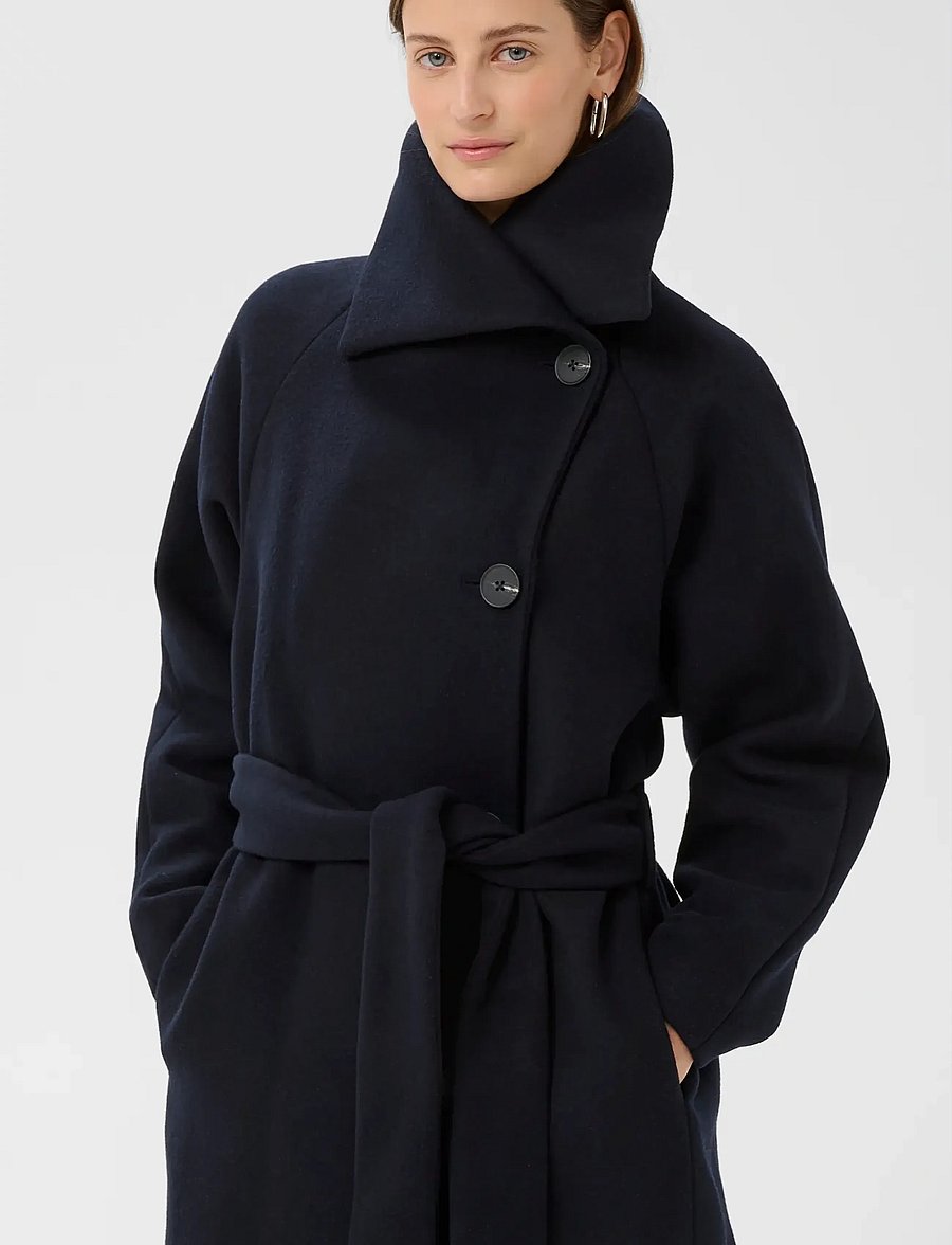 InWear - YunahIW Collar Coat - vinterjakker - marine blue - 5