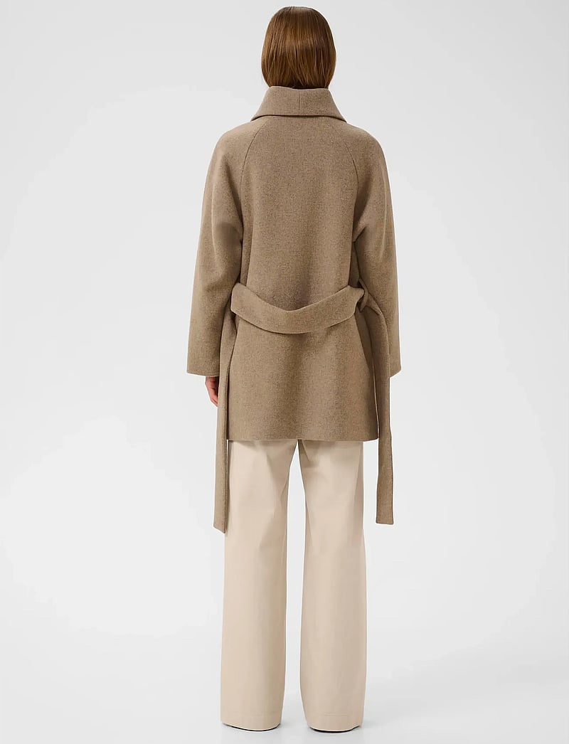 InWear - YunahIW Collar Coat - uldfrakker - sandy grey melange - 4