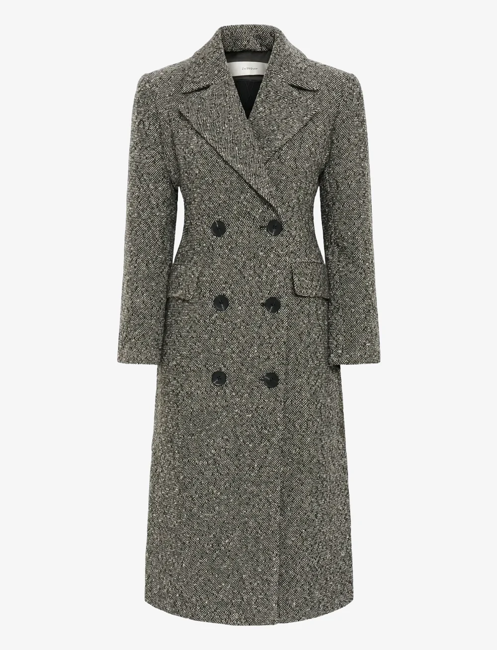 InWear - YashaIW Lapel Coat - ullkappor - black / white - 1