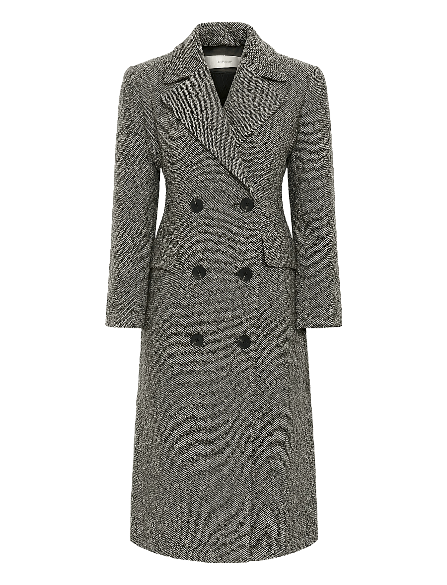 InWear - YashaIW Lapel Coat - winterjacken - black / white - 1