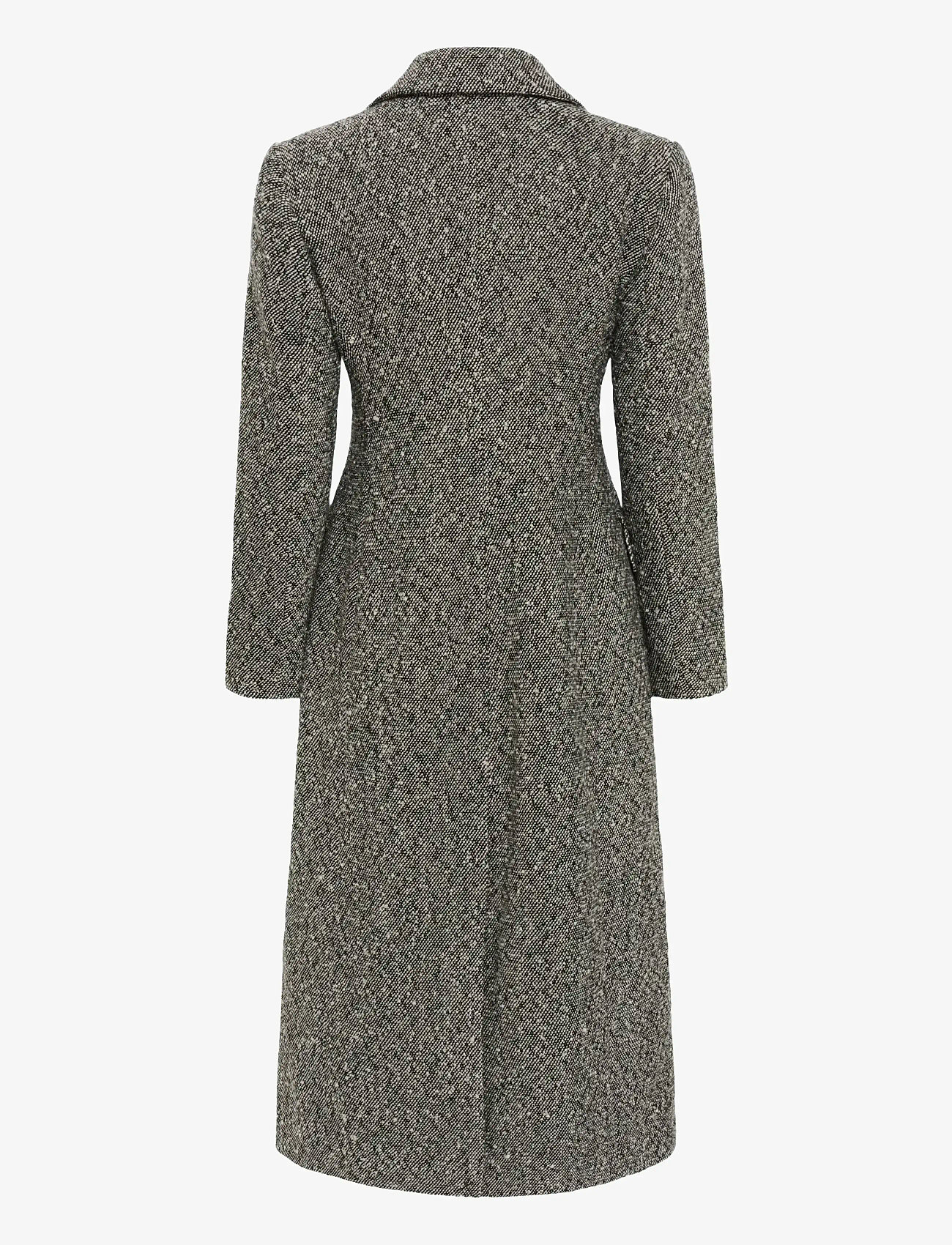 InWear - YashaIW Lapel Coat - vinterjackor - black / white - 2